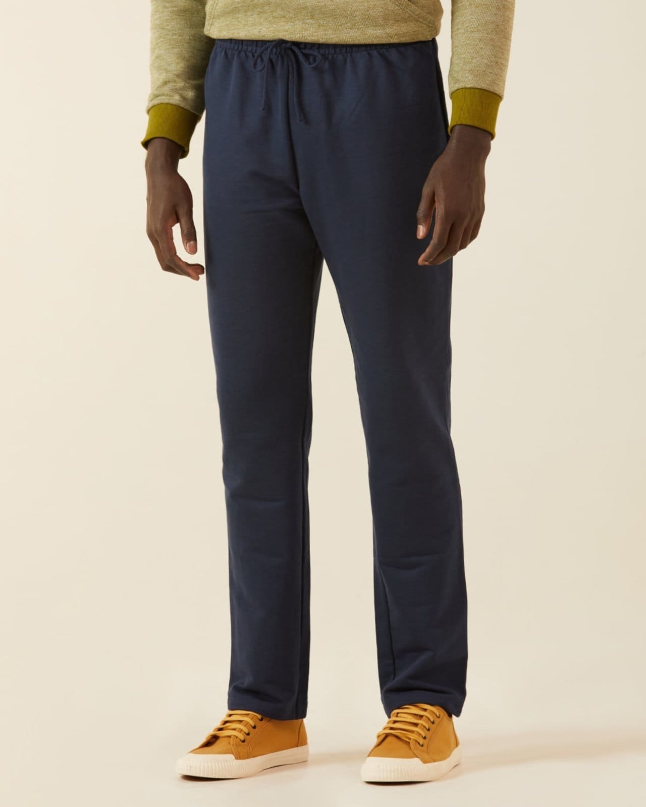 Vista 2 Calça Básica Masculina Moletom Sem Flanela Malwee azul