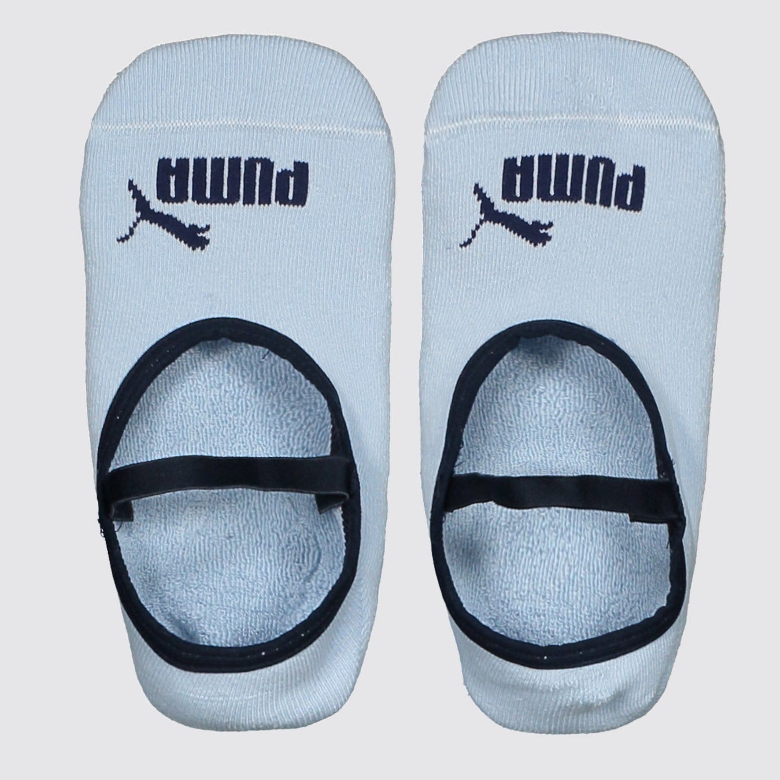 Vista 2 Meia Puma Pilates Feminina Claro e Marinho Puma azul