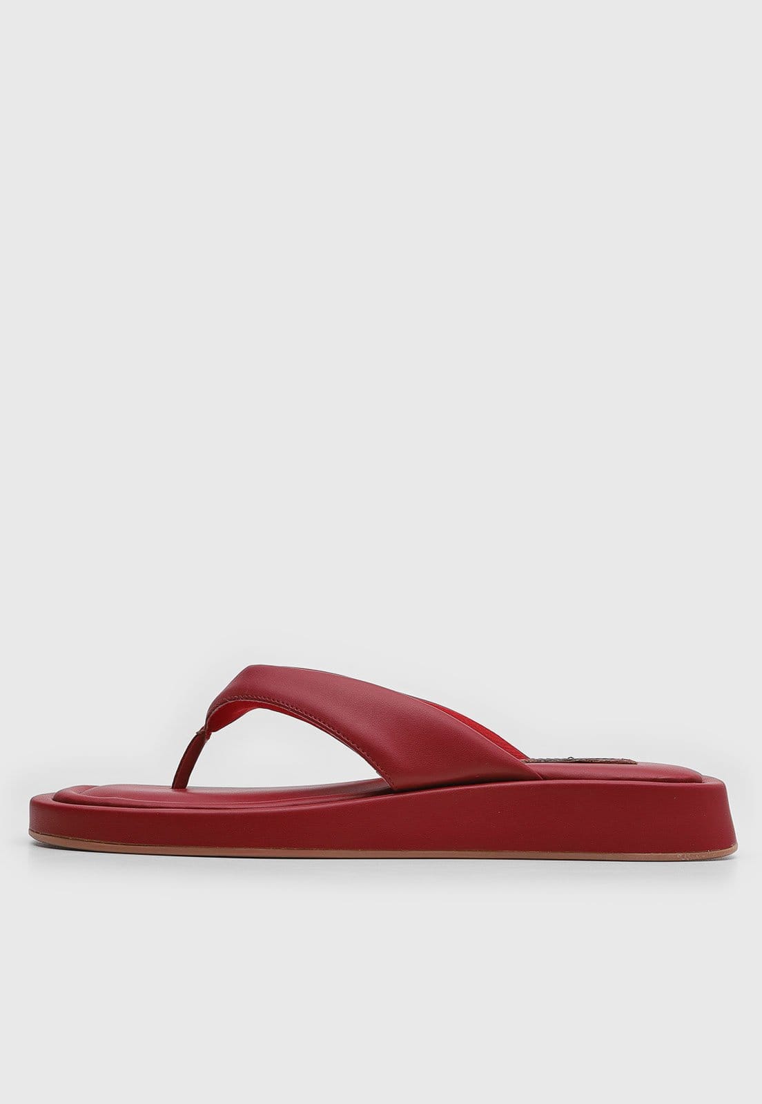 Rasteira Feminina Santa Lolla Tiras Acolchoadas Vermelha