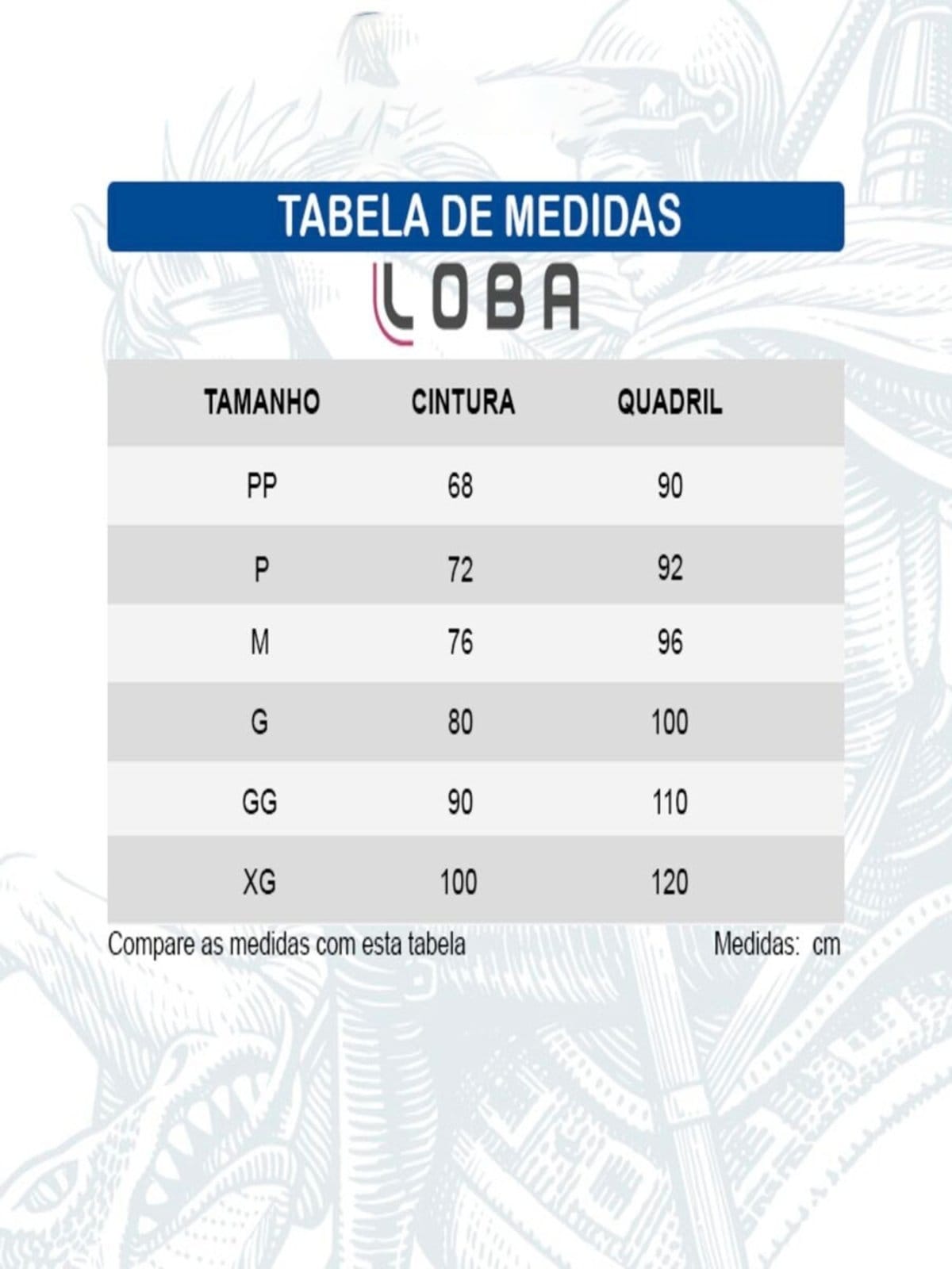 Vista 2 Kit com 3 Shorts Feminino Modelador Up Line Loba Lupo preto