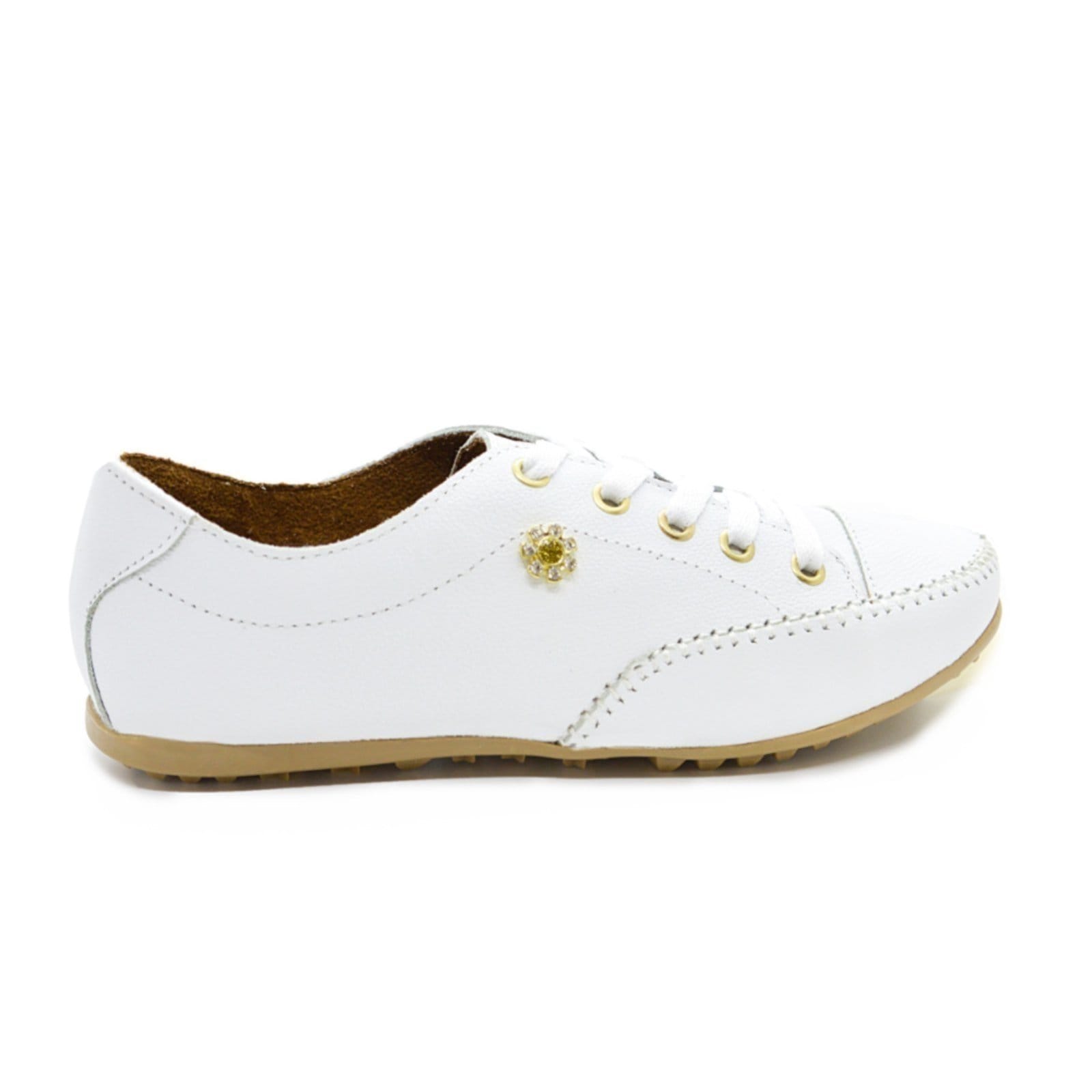 Vista principal Tênis Sapatênis Coleção Paola Ferrara - COURO - TODO FORRADO 2025 - Cod800 Speciale diRavena branco