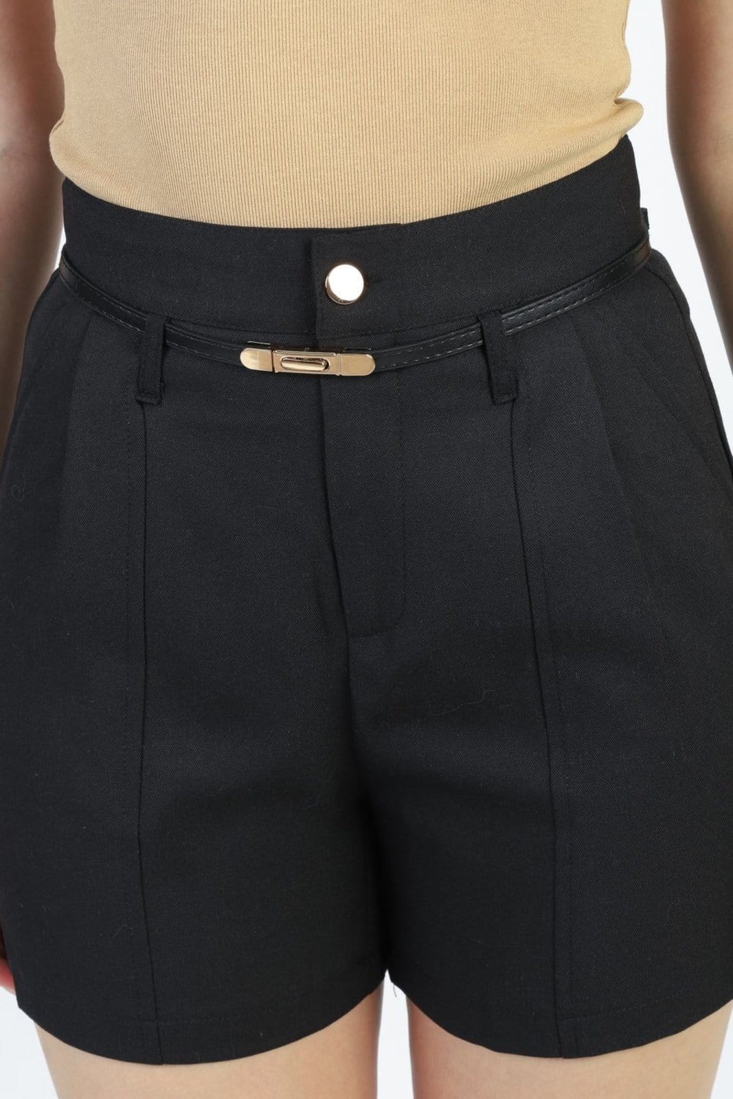 Vista 2 Shorts Alfaiataria Linho Misto Gazzy preto