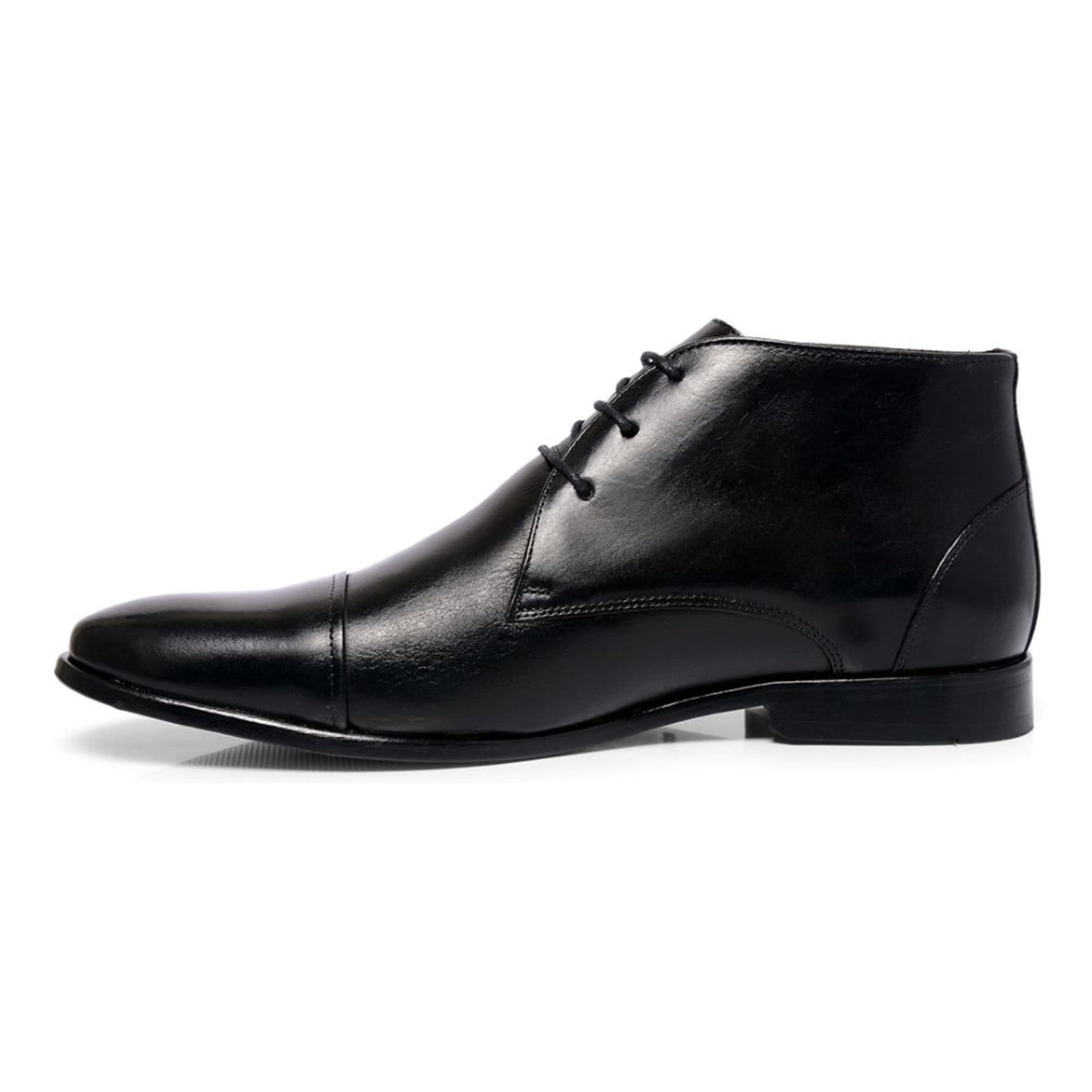 Vista 2 Bota Masculina Social Anna Andrade Couro Sapato Brogue Cano Médio Estilo Italiano Casual Anna Andrade preto