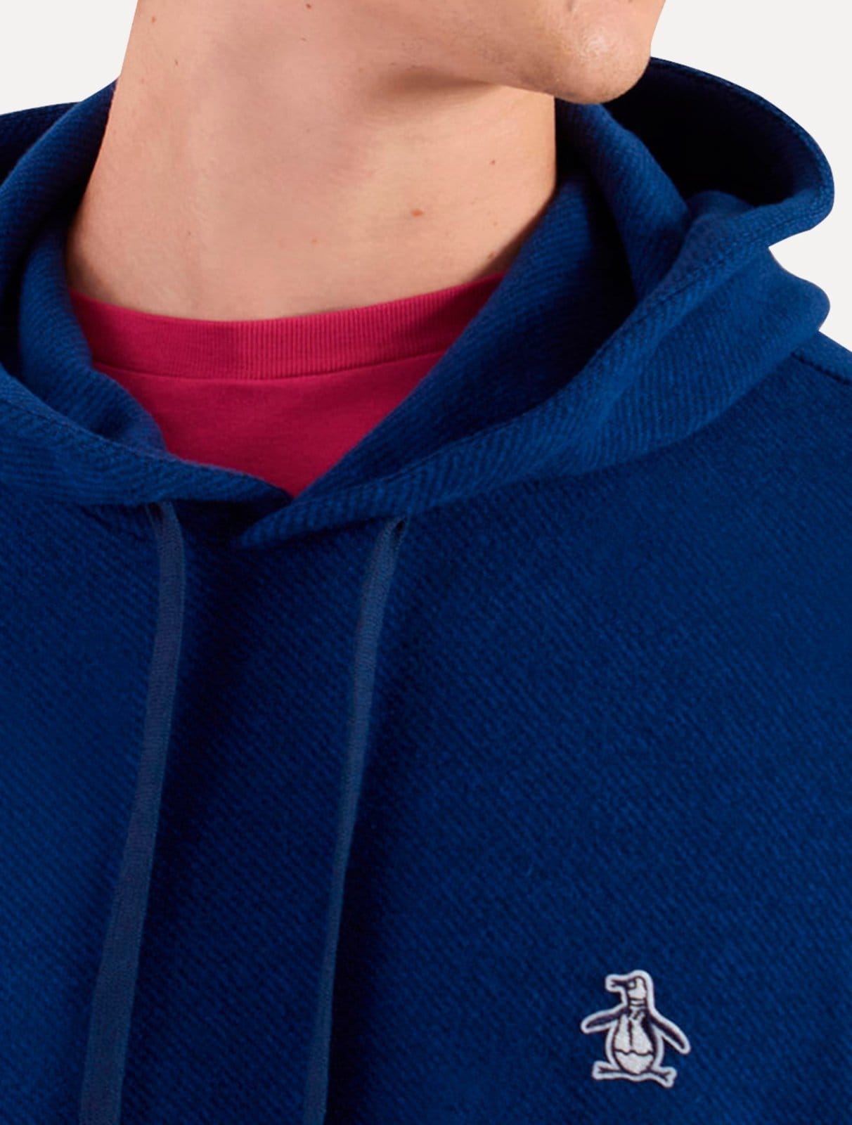 Vista 2 Moletom Original Penguin Masculino Capuz Textura Azul Escuro Mescla Original Penguin azul marinho