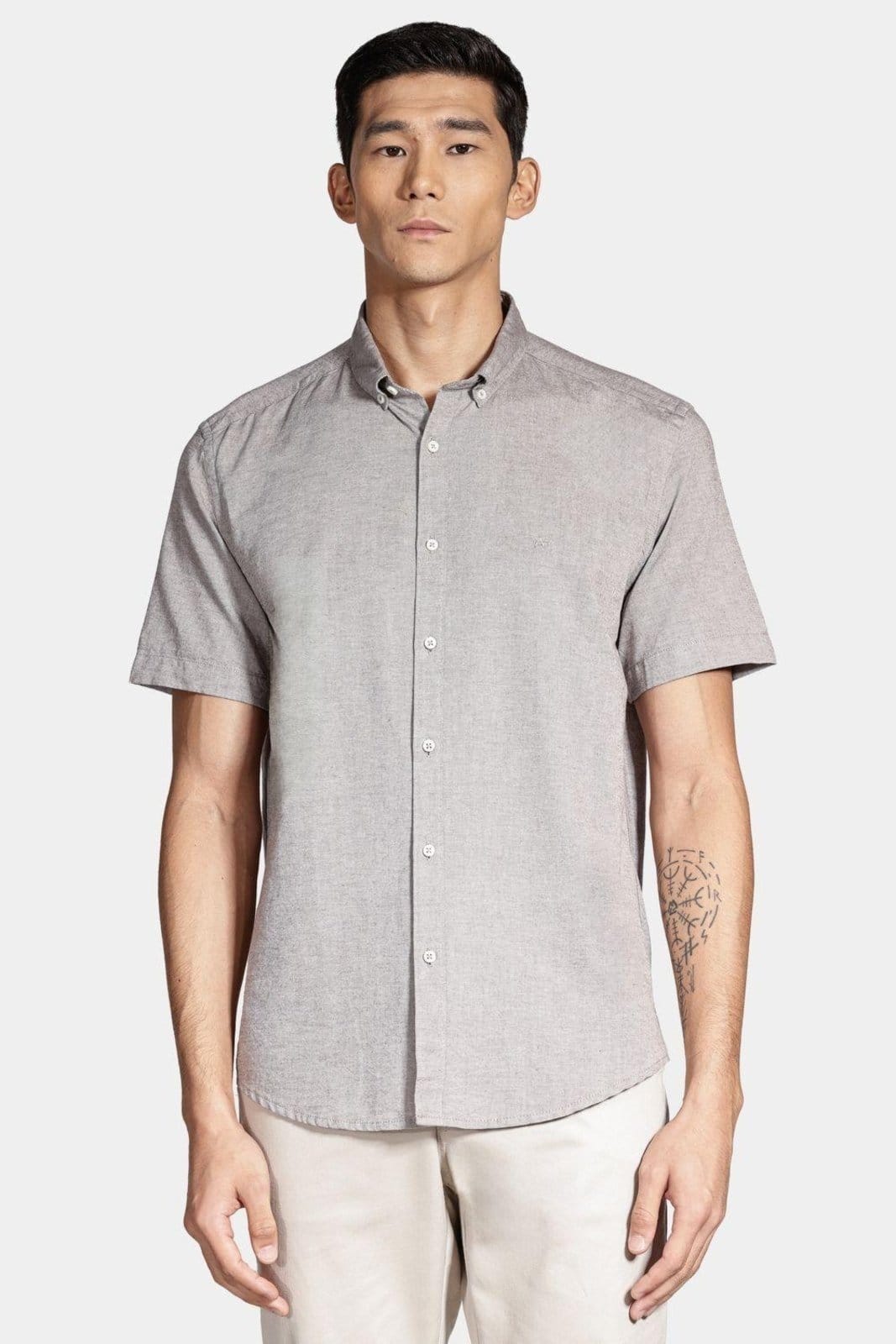 Camisa Aramis Manga Curta Slim Oxford