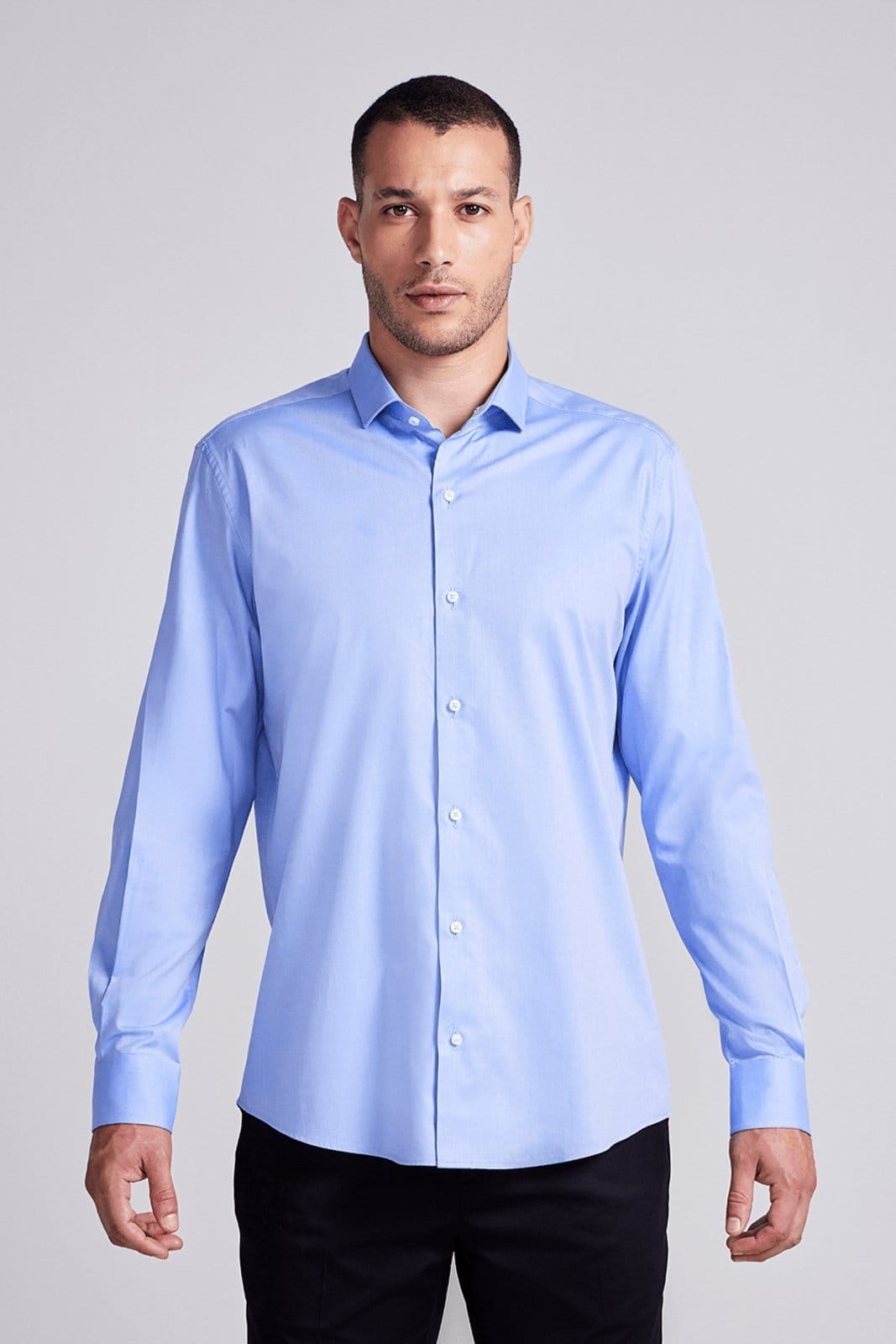 HIGHSTIL Camisa Social Algodão Pima Slim Fit Claro