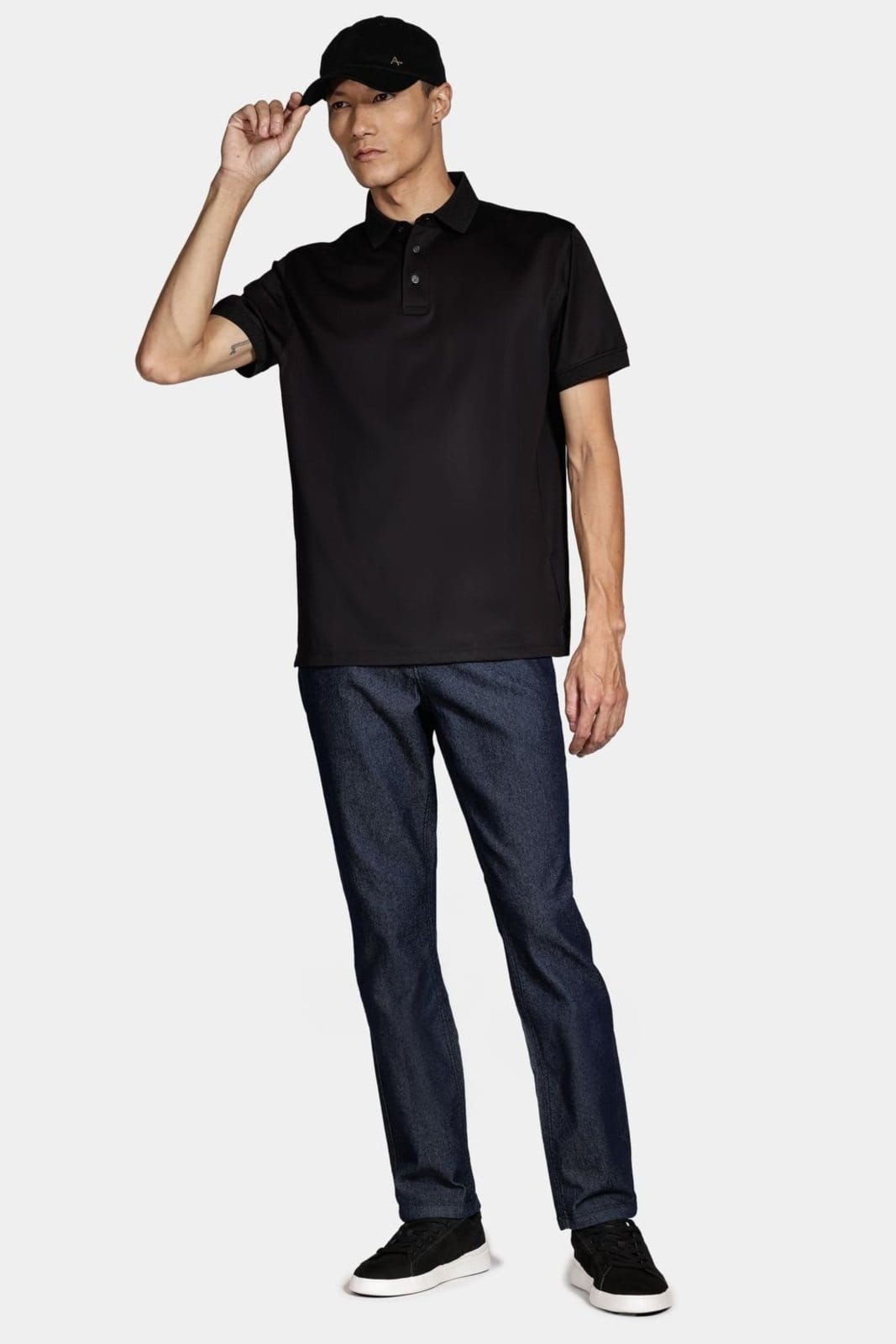Vista 2 Polo Aramis Shirt Mercerized Interlock Preto Aramis incolor