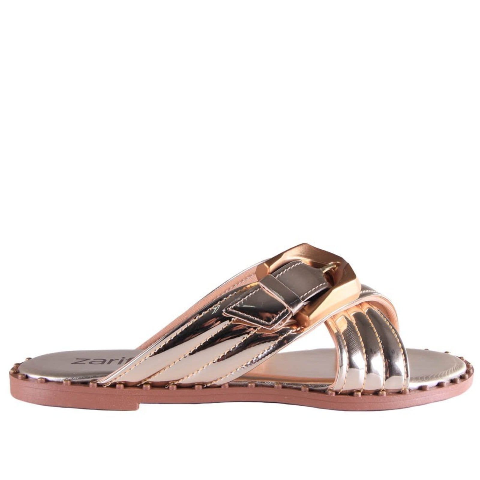 Vista principal Rasteira Feminina Zariff I363081 Zariff Zariff dourado