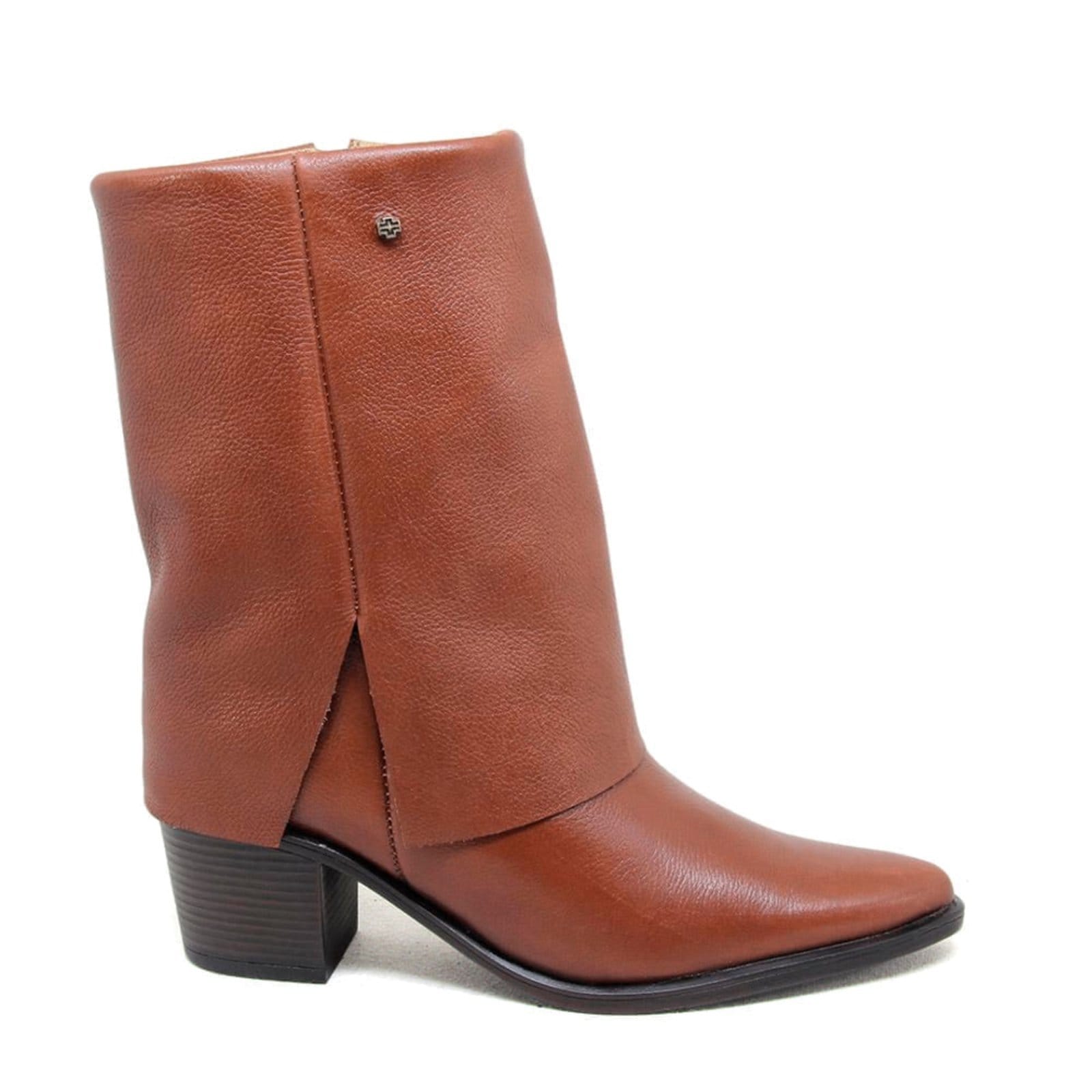 Vista principal Bota Loren Couro Mogno - LOR005 Perlatto marrom