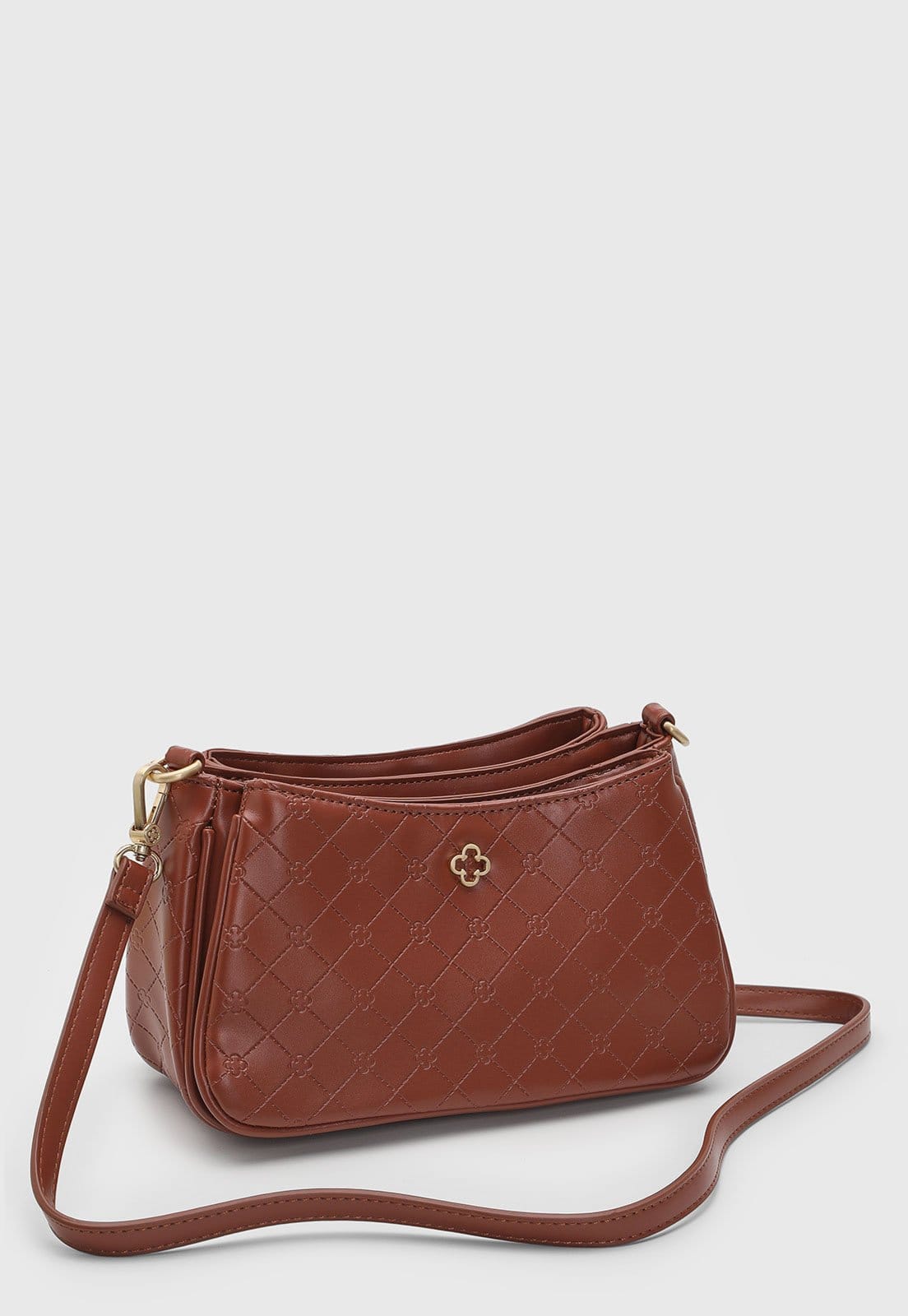 Vista 2 Bolsa Média Capodarte Matelassê Camel Capodarte caramelo