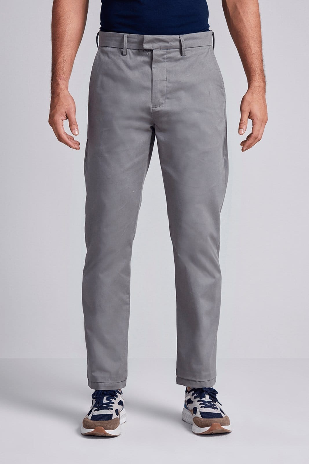 HIGHSTIL Calça Comfort Sarja Chumbo