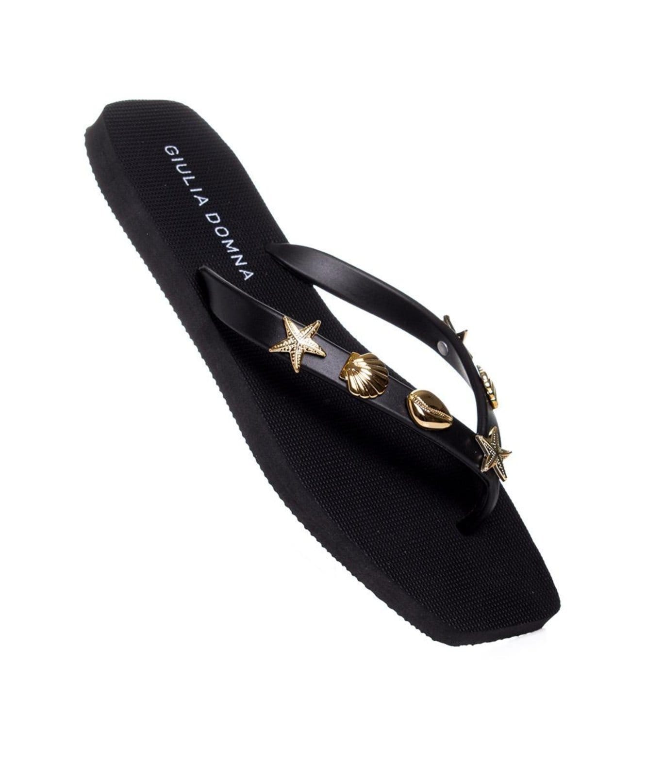 Vista 2 Chinelo Feminino Giulia Domna Biico Quadrado Preto Pixolé incolor