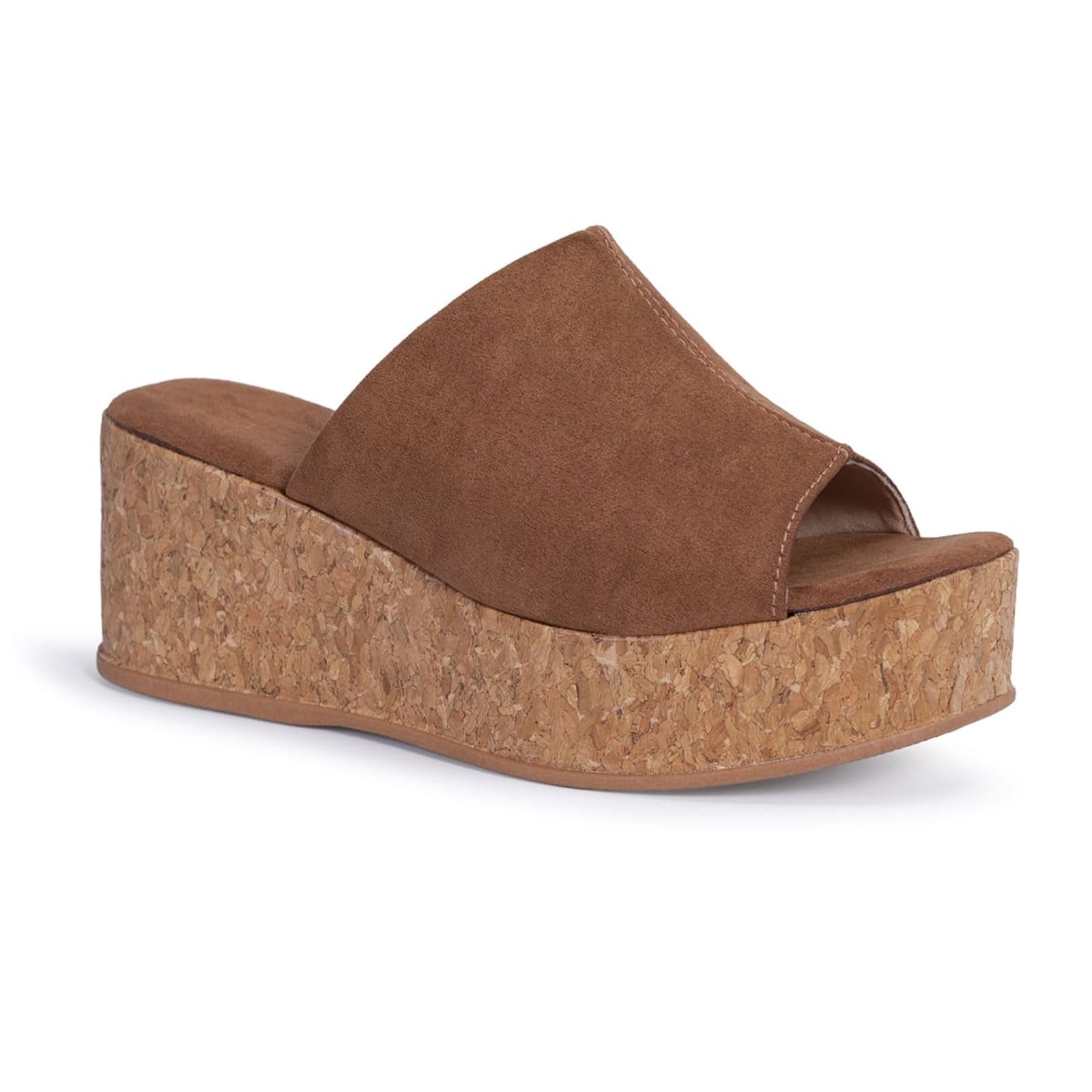 Tamanco Feminino Plataforma Cortiça Rolha Anabela Confortável Via Angel 10302