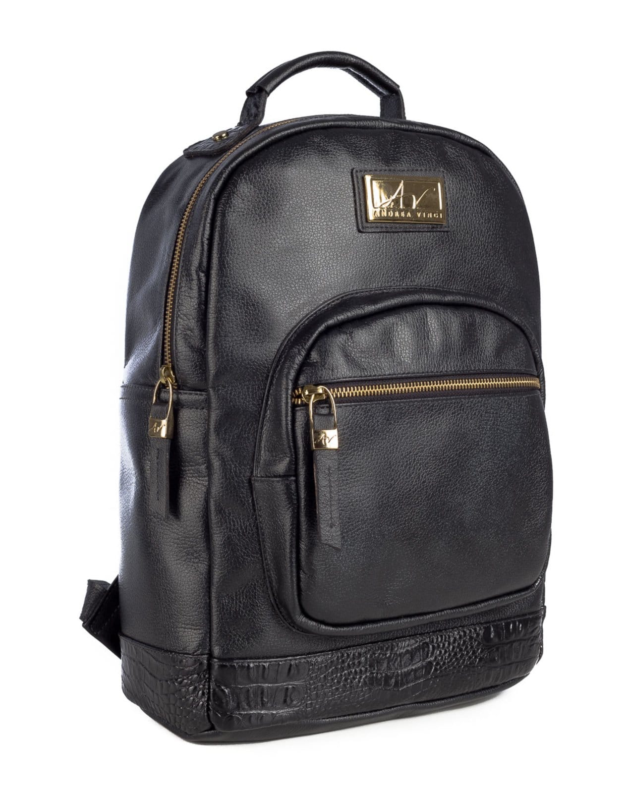 Vista 2 Mochila De Couro Andrea Vinci Milla Andrea Vinci preto