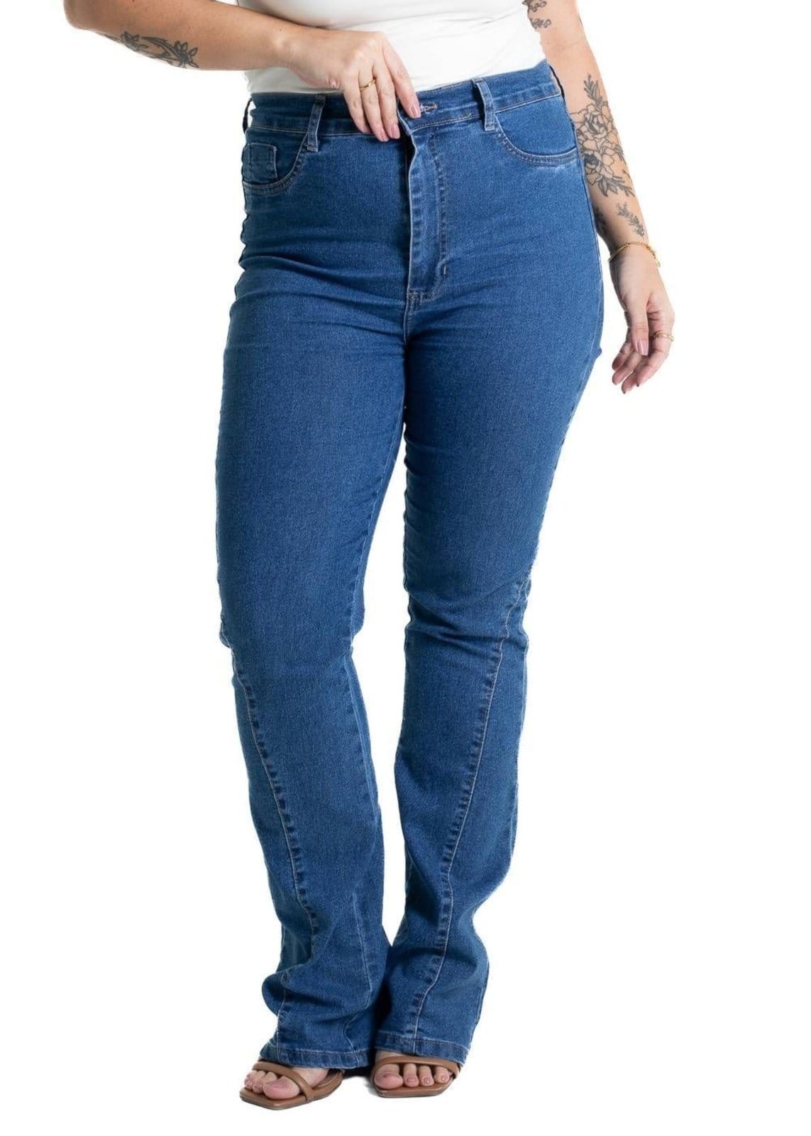 Calça Jeans Sawary Plus Size Bootcut - 281005