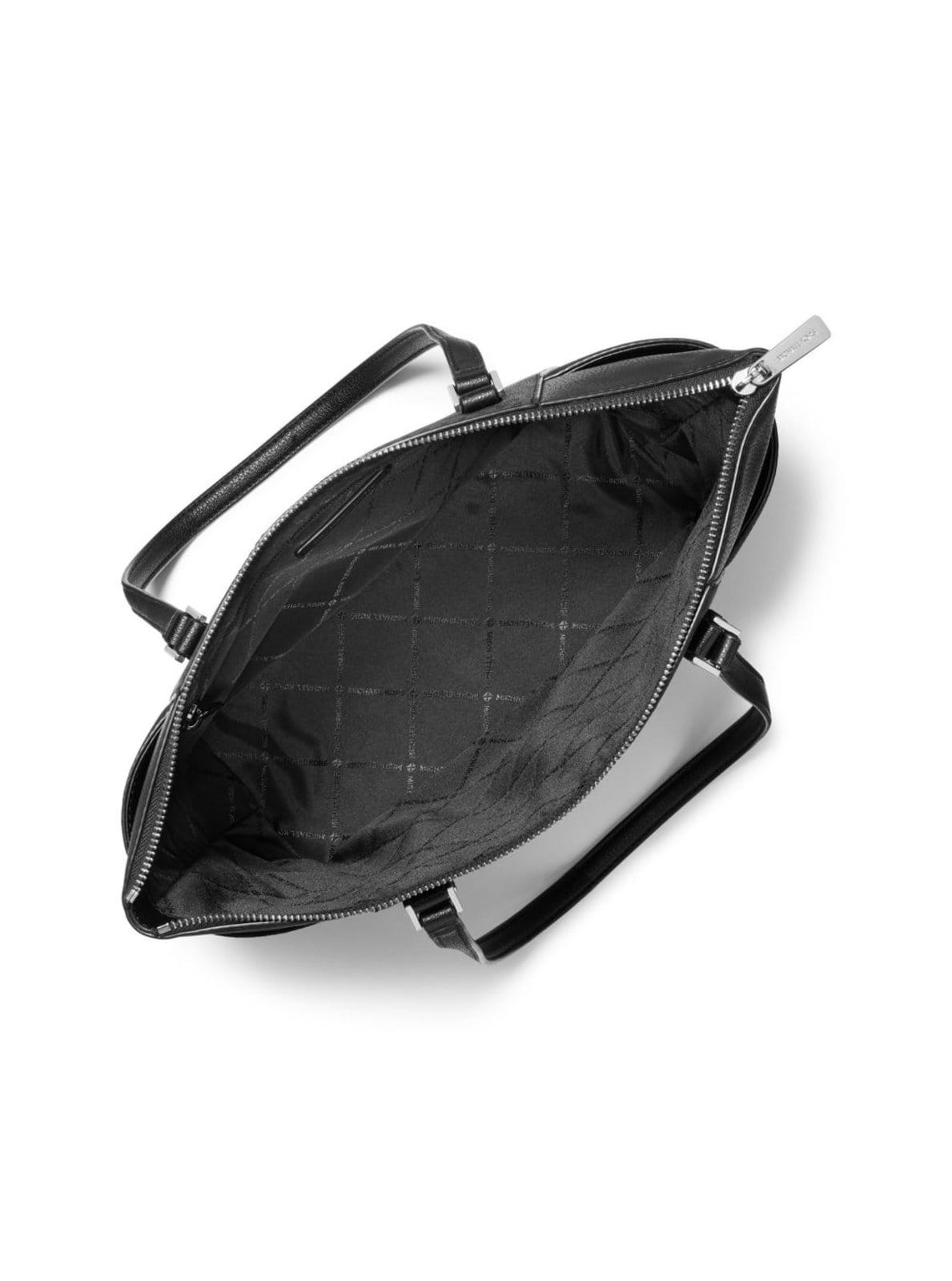 Vista 2 Bolsa Tote Charlotte Logo Grande 35T0scft3b001 Michael Kors preto