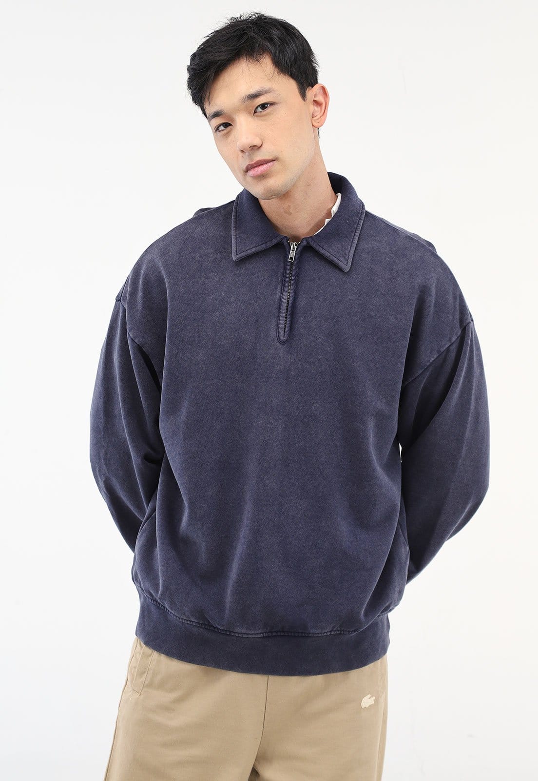 Blusa de Moletom Fechada GAP com Zíper Azul-Marinho