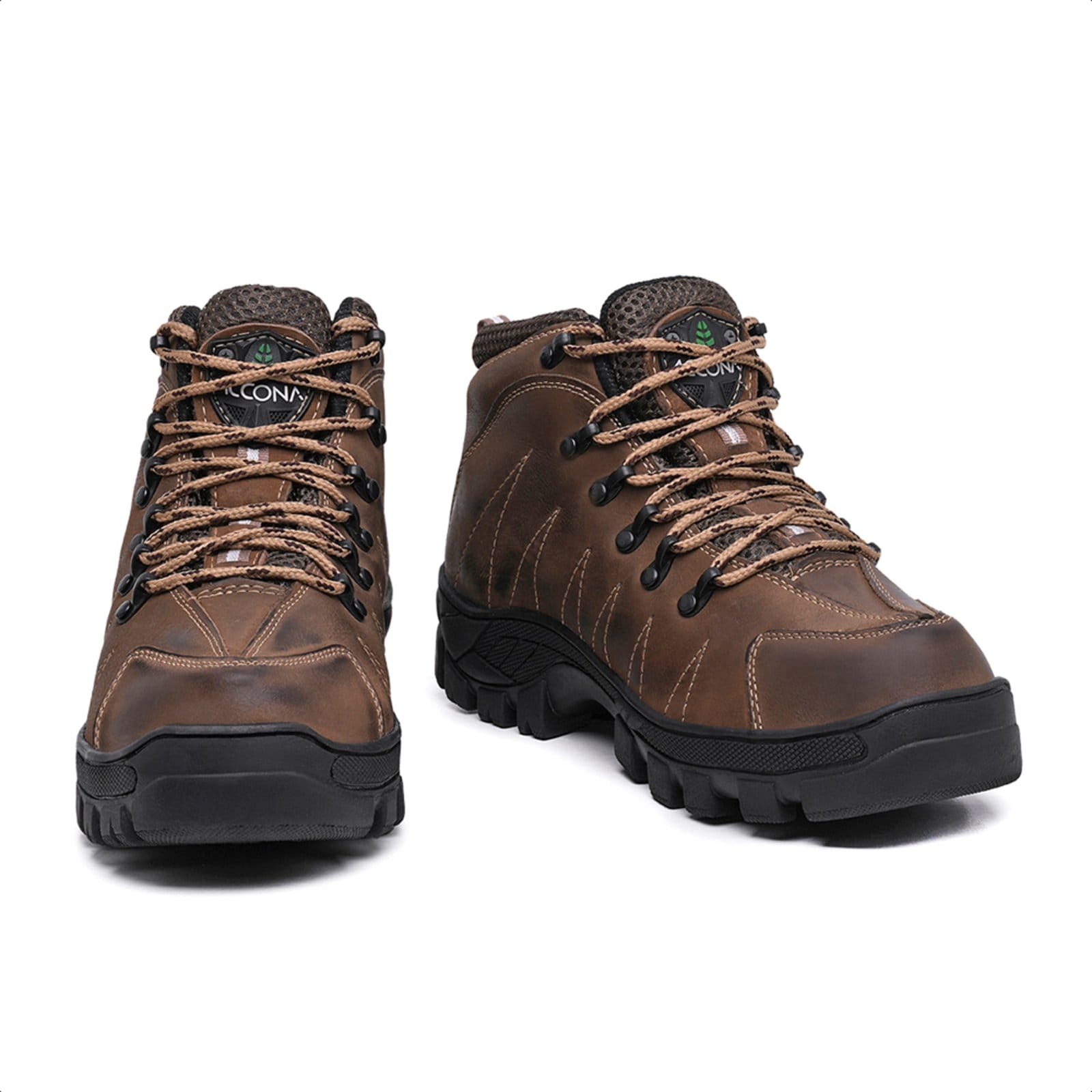 Vista 2 Coturno Adventure Accona em Couro Legítimo Café 6000LM Accona marrom
