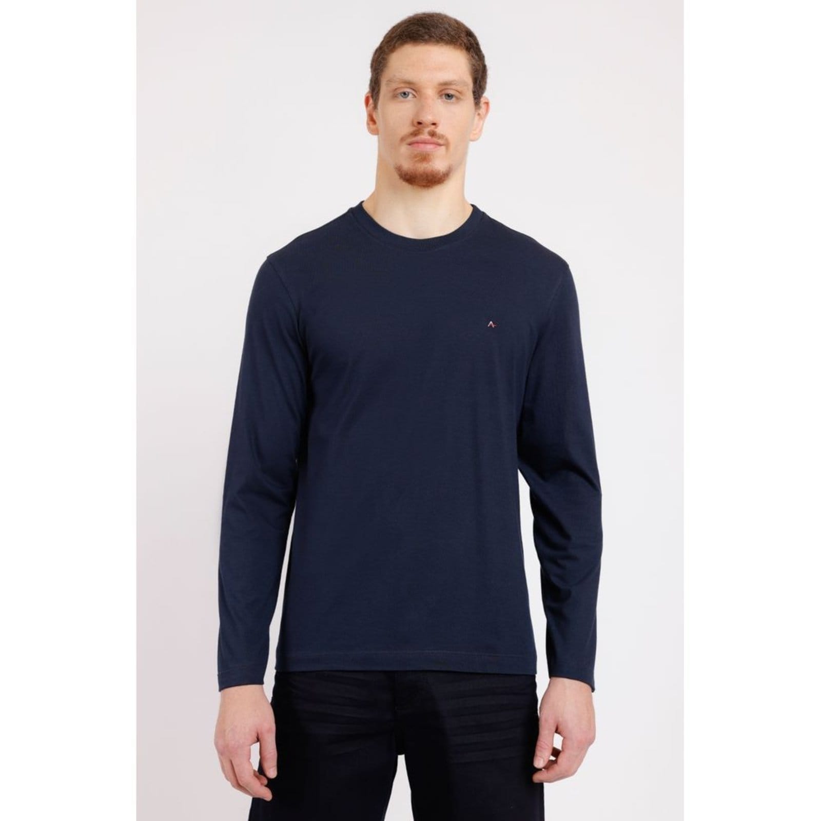 Camiseta Manga Longa Malha Básica Marinho - P