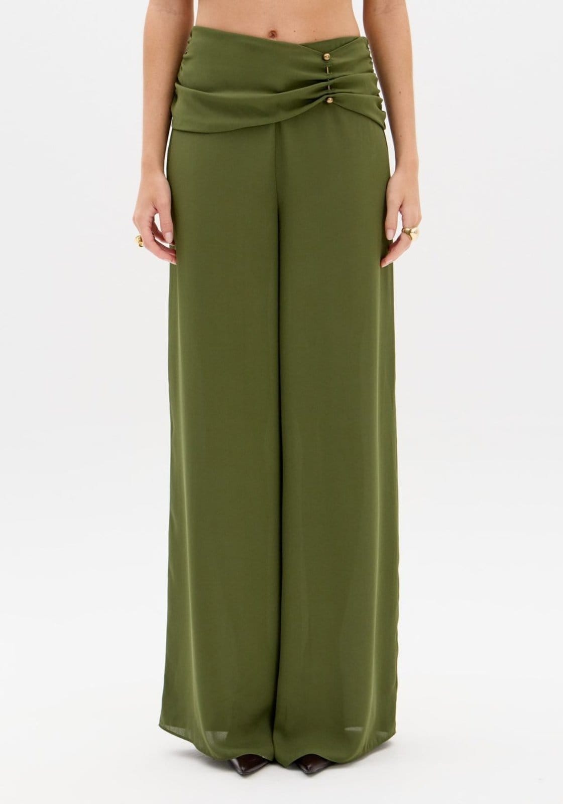 Vista 2 Calça Pantalona Cintura édia Com Pala My Favorite Things verde