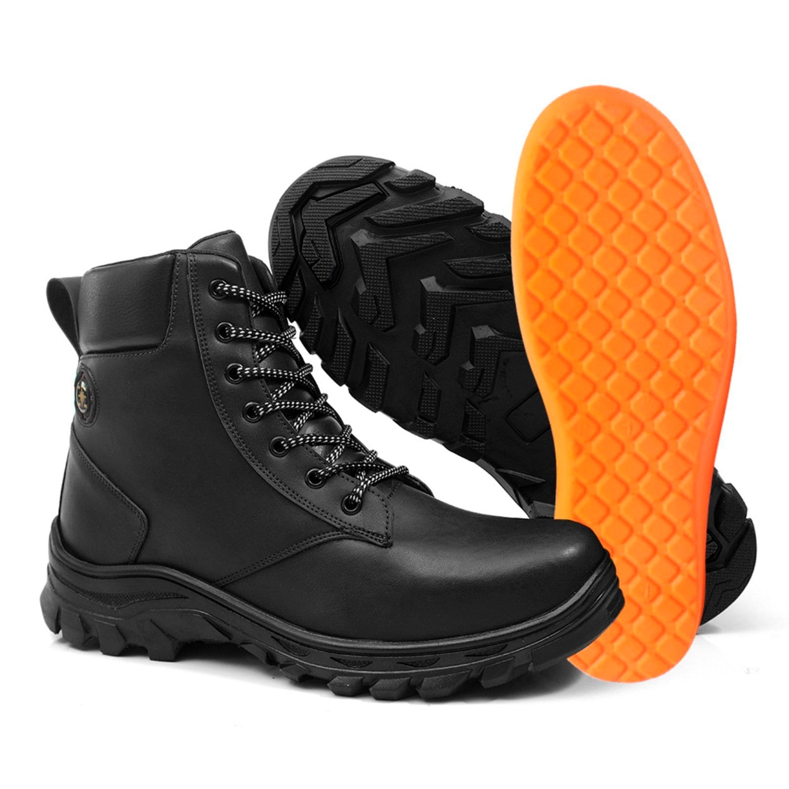 Bota Adventure Masculina Com Palmilha Gel Coturno Trilha Resistente Confortavel Preta