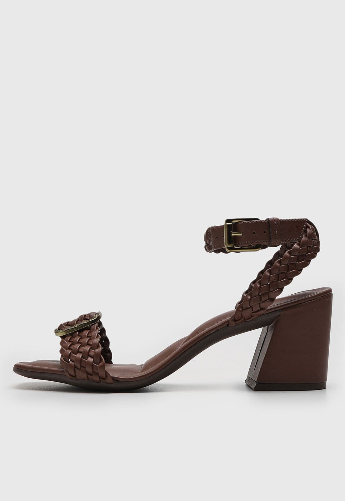 Vista principal Sandália Via Mia Tressê Fivela Via Mia marrom