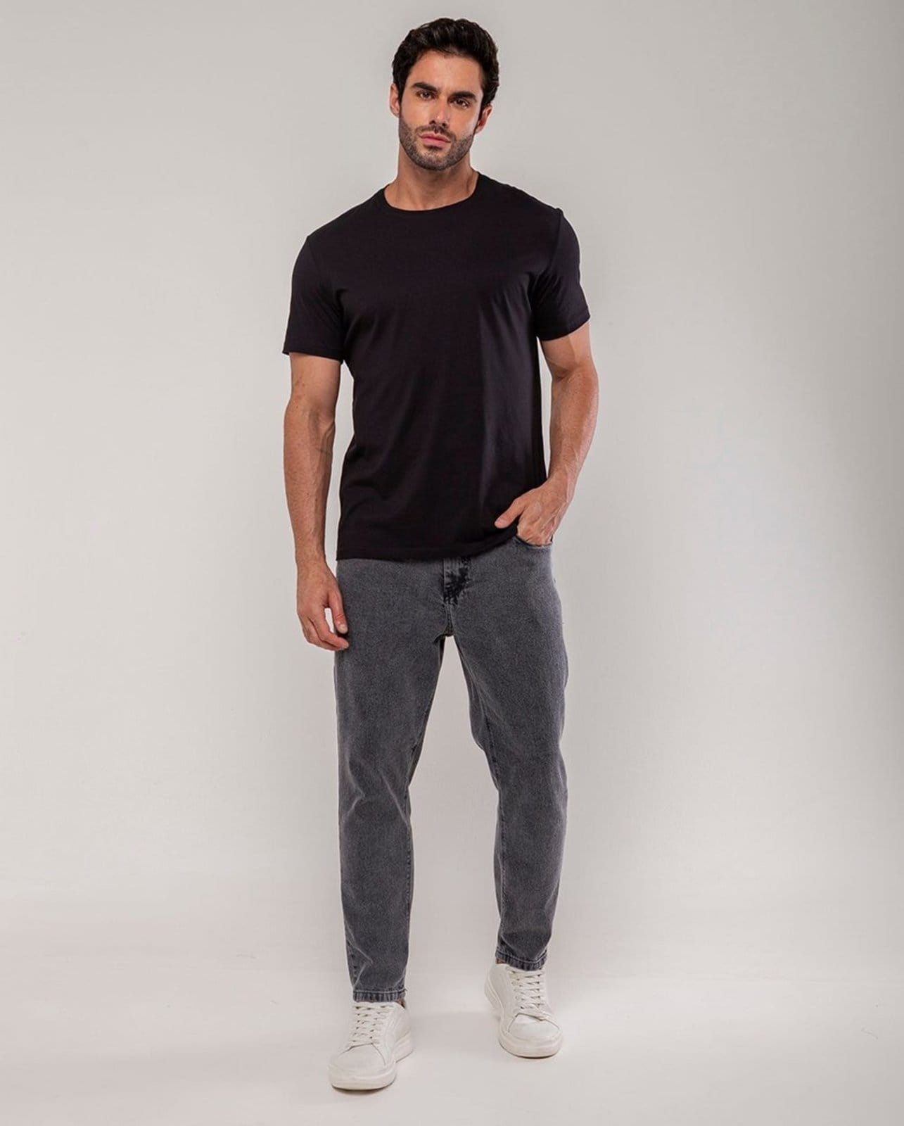 Calça Jeans Slim Fit Masculina Premium Cano Curto 24567 Vintage