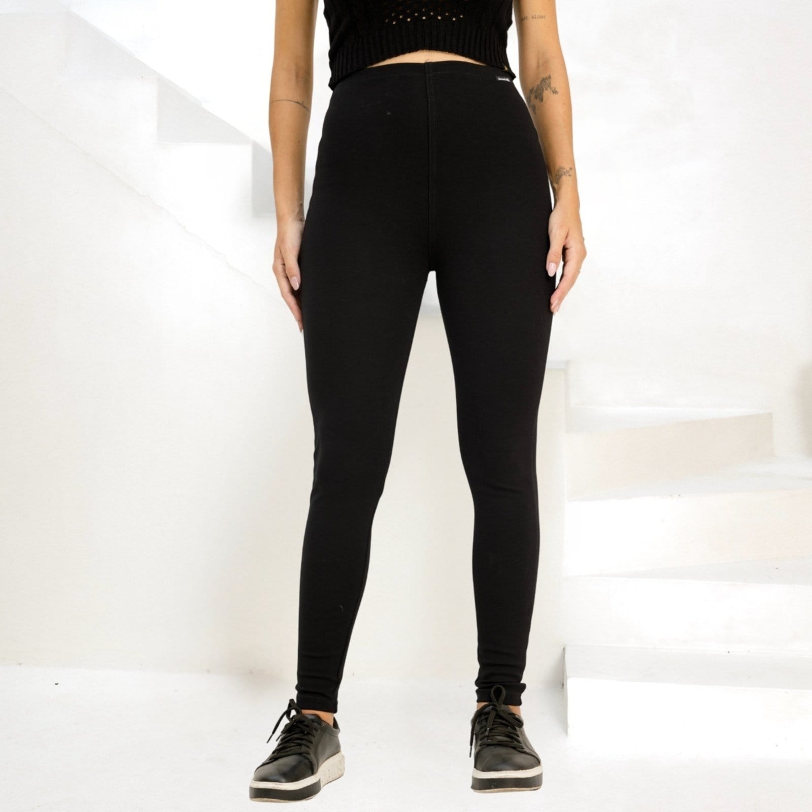 Vista principal Calça Legging De Bandagem Feminina Revanche Gavar Revanche preto