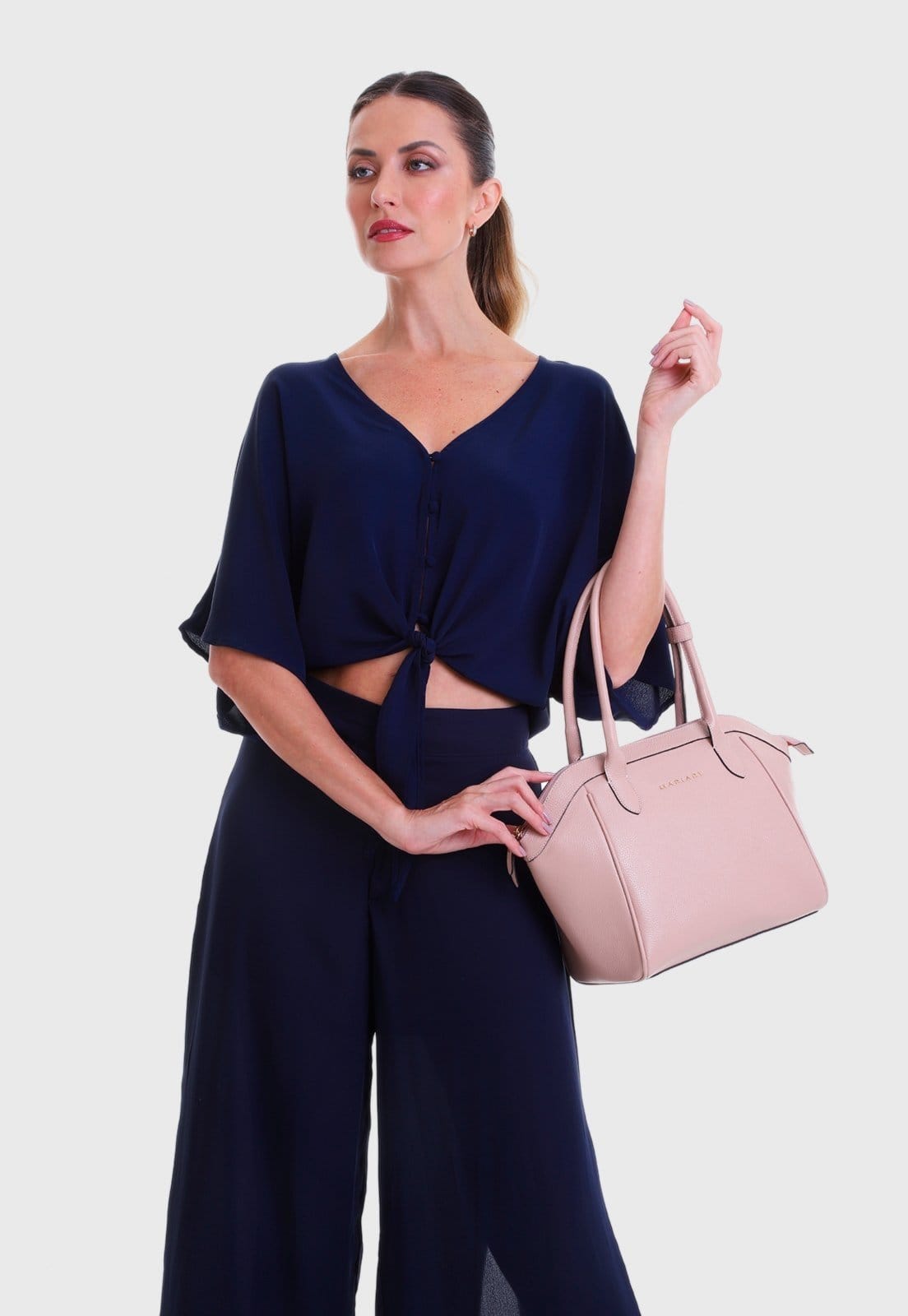 Bolsa Shoulder Couro Mariart Petúnia Creme - 2