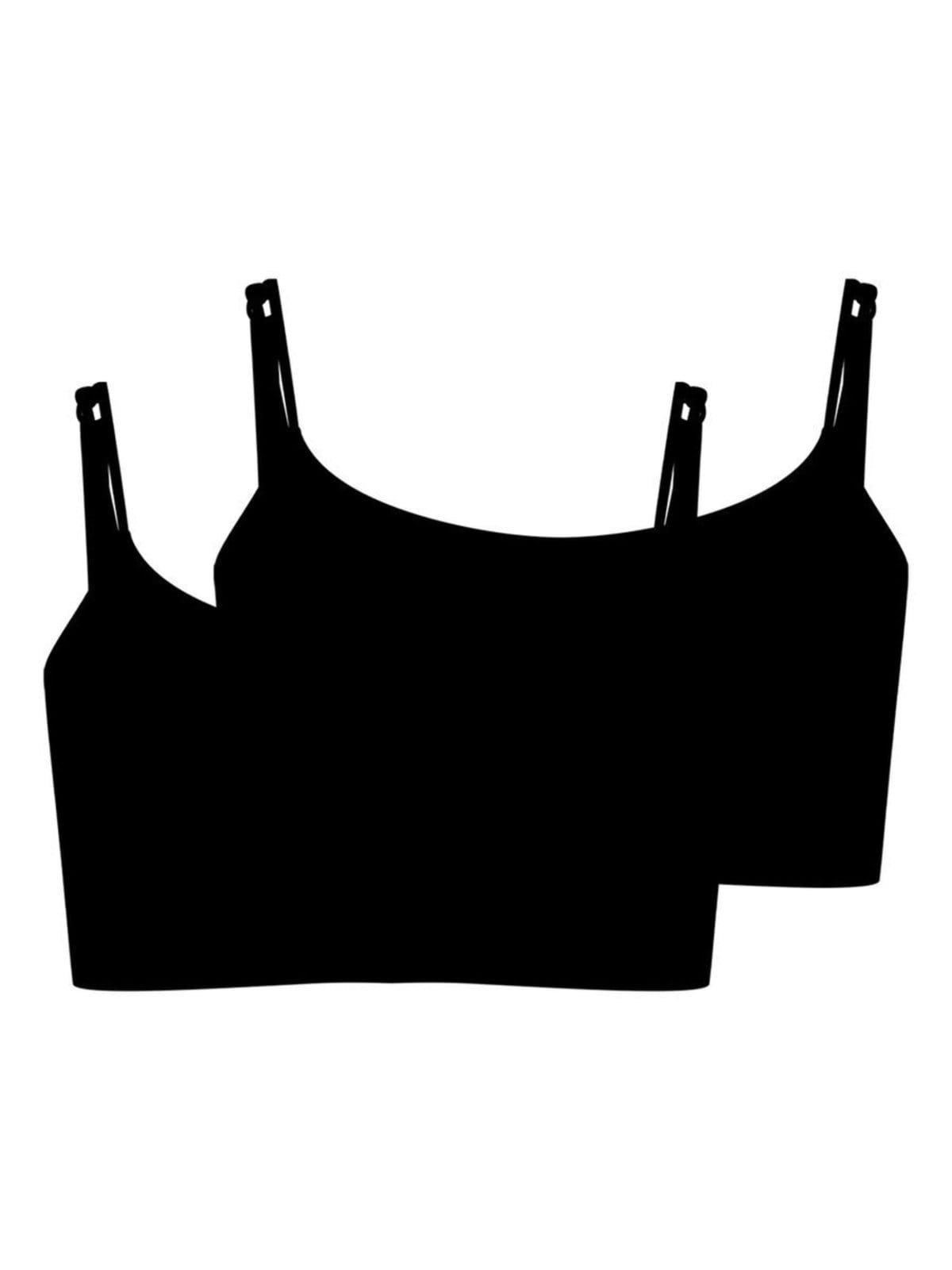 Vista principal Kit com 2 Tops sem Aro com Bojo Removível Hope 2186 Hope preto