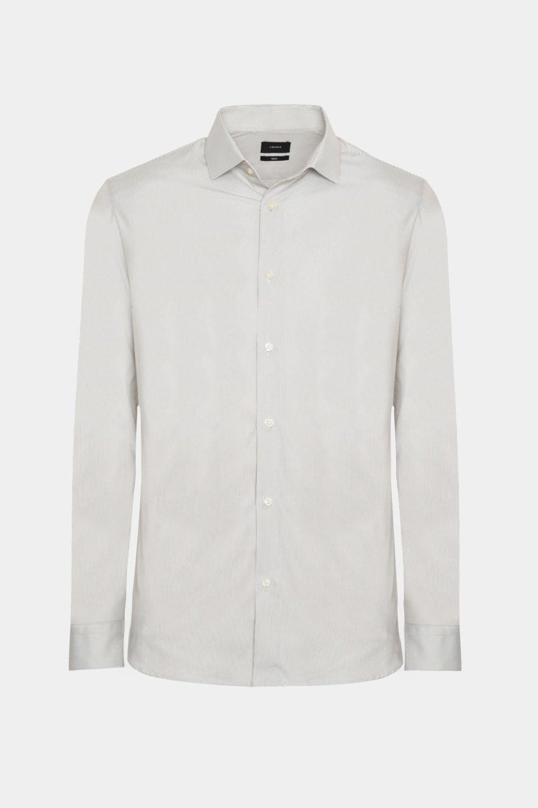 Camisa Aramis Manga Longa Sarja Caqui Branco