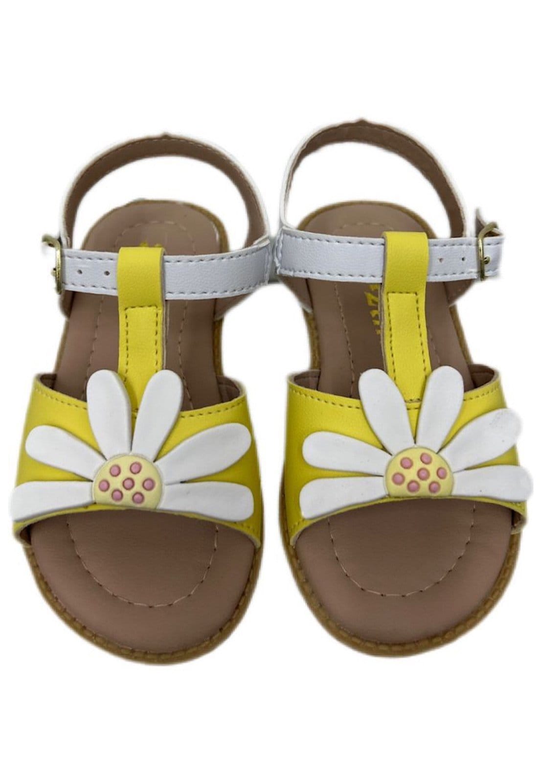 Vista 2 Infantil - Sandalia de Jasmin para meninas Solzim SOLZIM CALÇADOS amarelo/branco