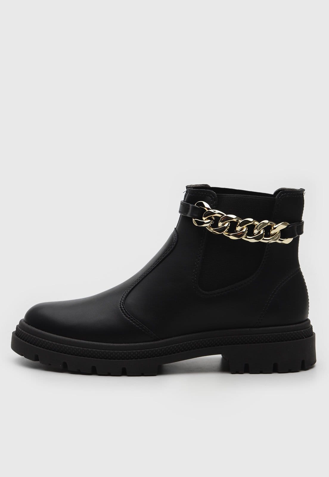 Vista principal Bota Moleca Cano Baixo Preta MOLECA preto