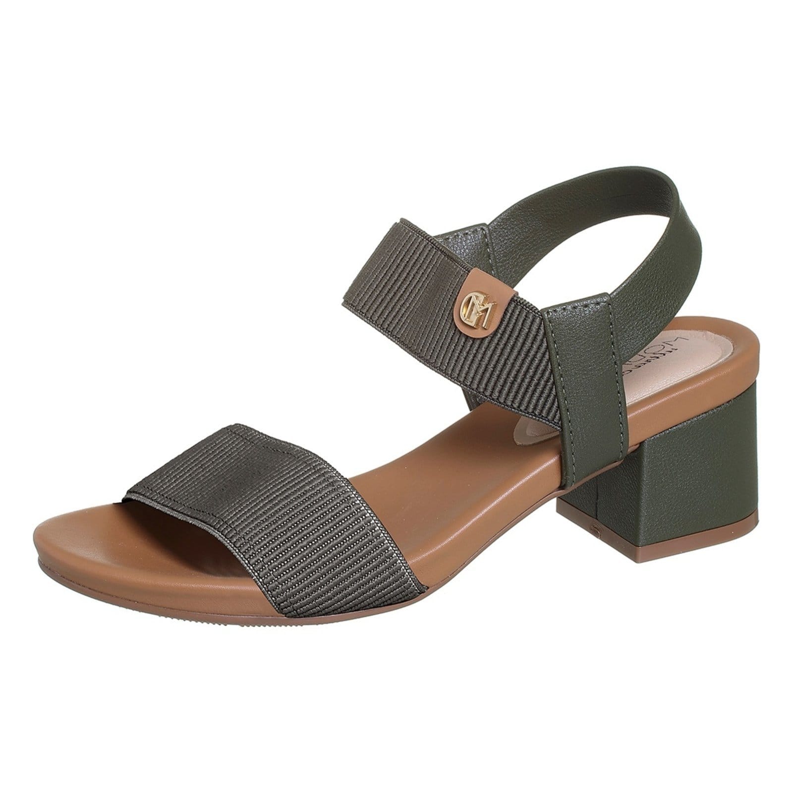 Sandália Modare Feminina Elástico Canelado Oliva