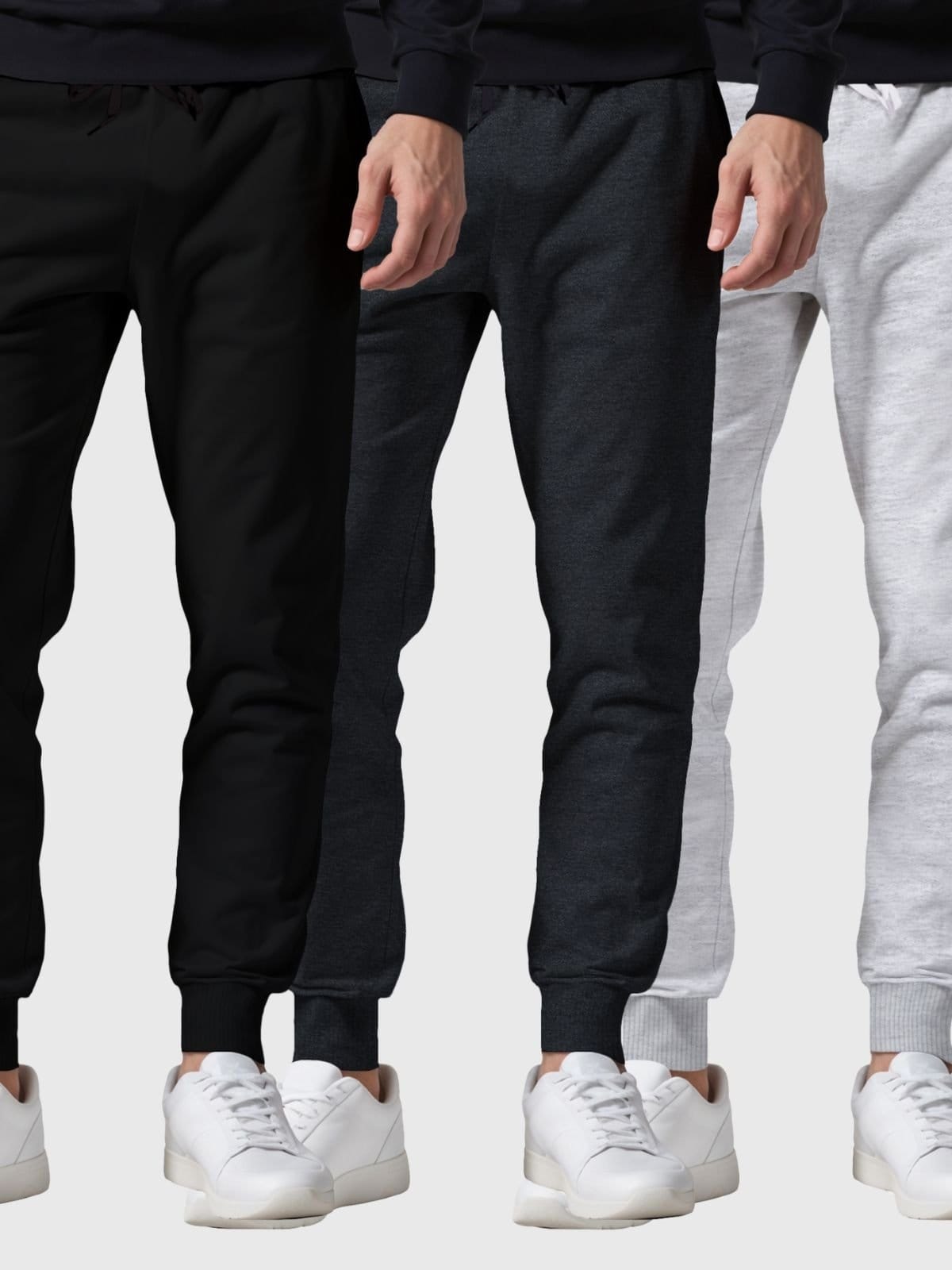 Kit 3 Calças Moletom Preto Chumbo Masculina Ideal para o Dia a Dia com Muito Estilo