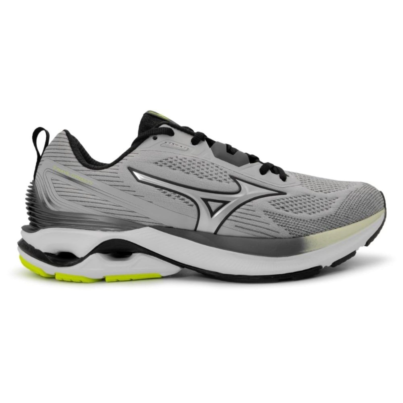 Vista principal Tênis Mizuno Masculino Wave Dynasty 7 Corrida Mizuno cinza