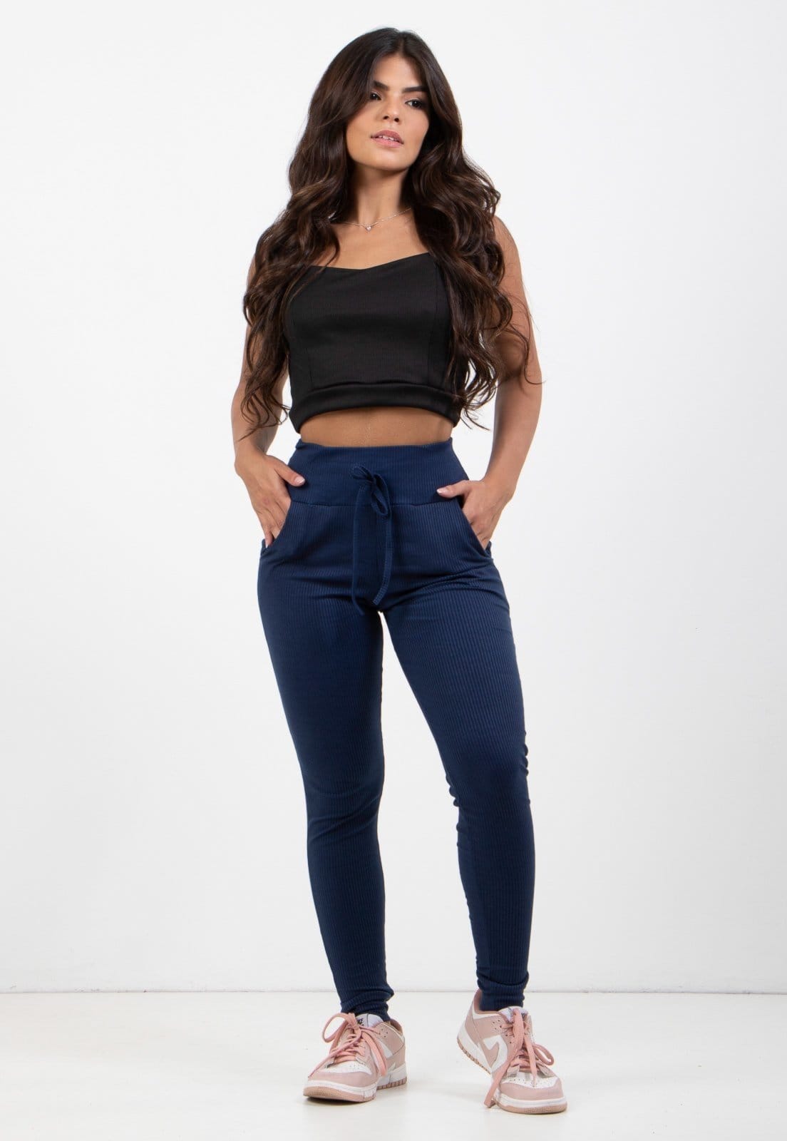 Calça Jogger Diluxo Moletom Canelada