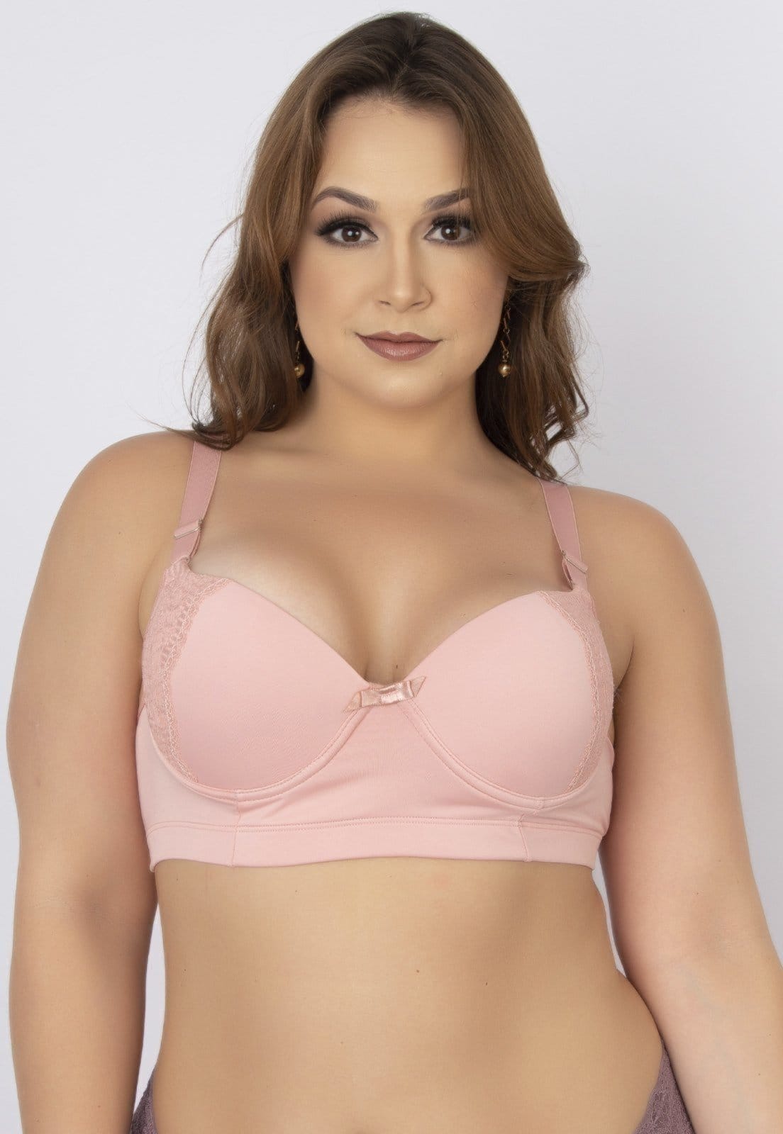 Soutien Feminino Serra e Mar Modas Reforçado com Renda e Bojo