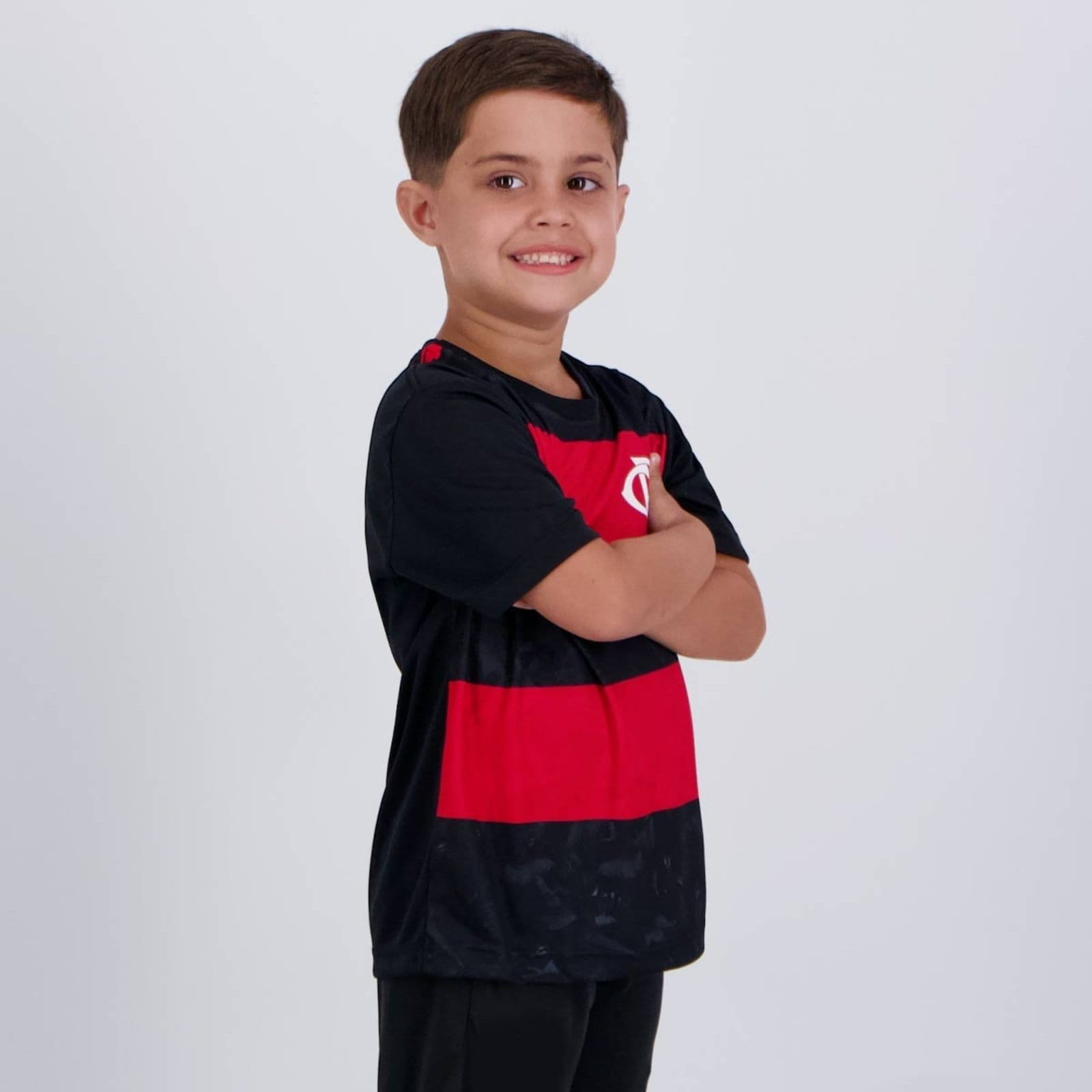 Vista 2 Camisa Flamengo Torcer Preta braziline preto