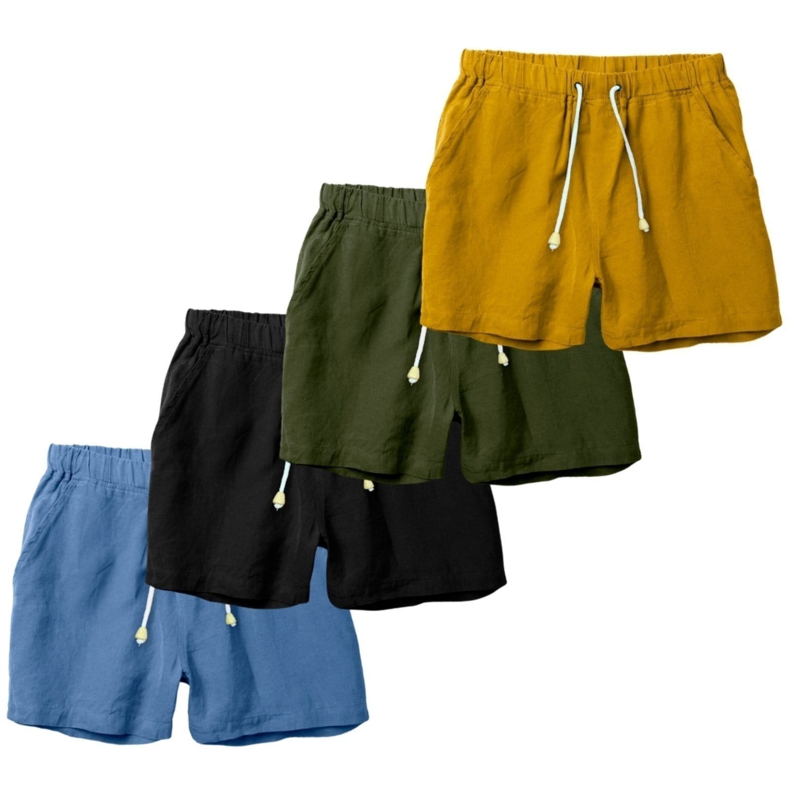 Kit 4 Shorts Linho Premium Bermuda Masculina Moda Praia Luxo