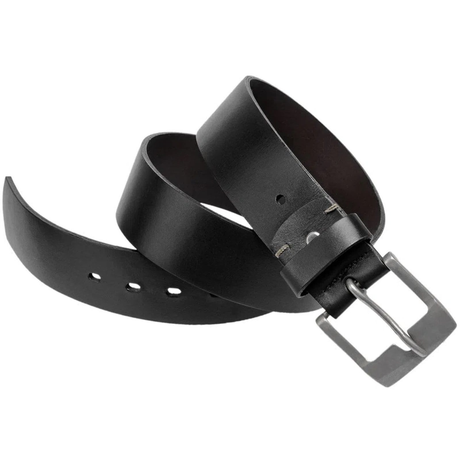 Vista principal Cinto Mais Largo em Couro Látego com Fivela em Níquel Envelhecido 45mm Largura 1005_45P Malbork preto