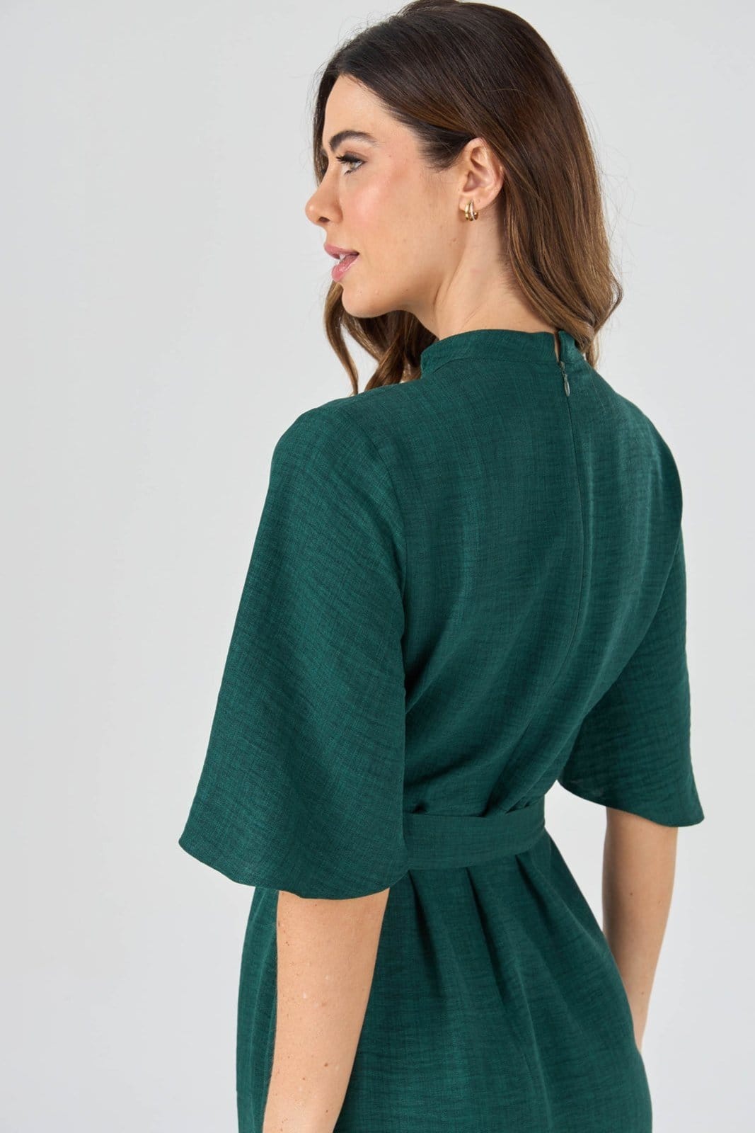 Vista principal Vestido Midi PKS Mangas 3/4 PKS verde