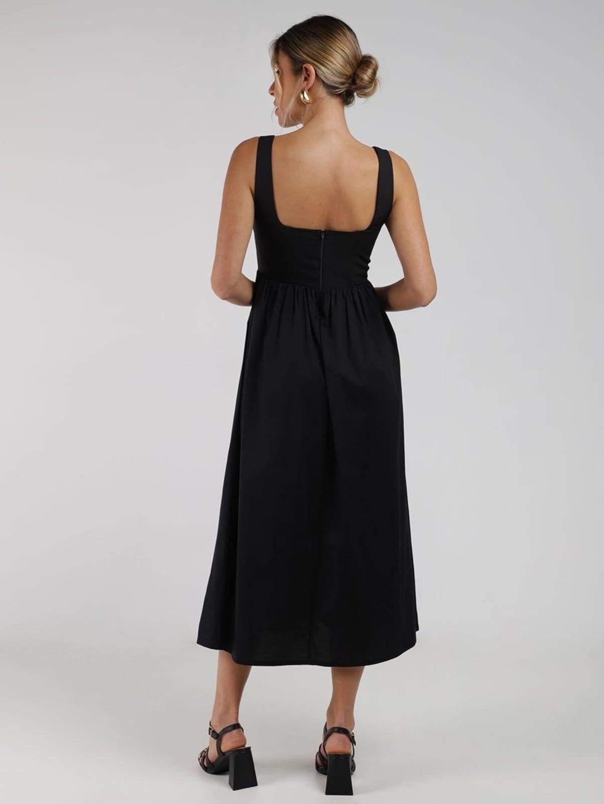 Vista 2 Vestido Midi Corset Autentique Feminina PRETO Autentique unico