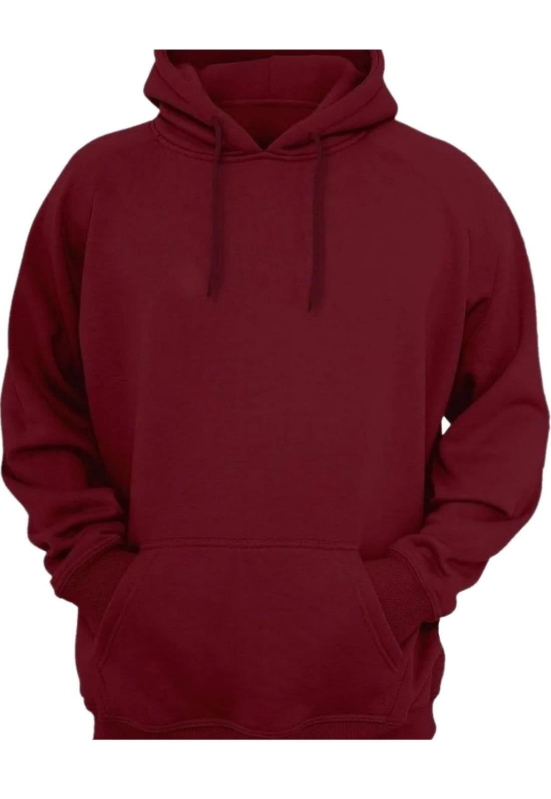 Vista 2 Kit 3 Blusas De Moletom Casual Bolso Canguru Fechada Com Capuz Inverno Estiloso Relaxado azul/preto/vinho