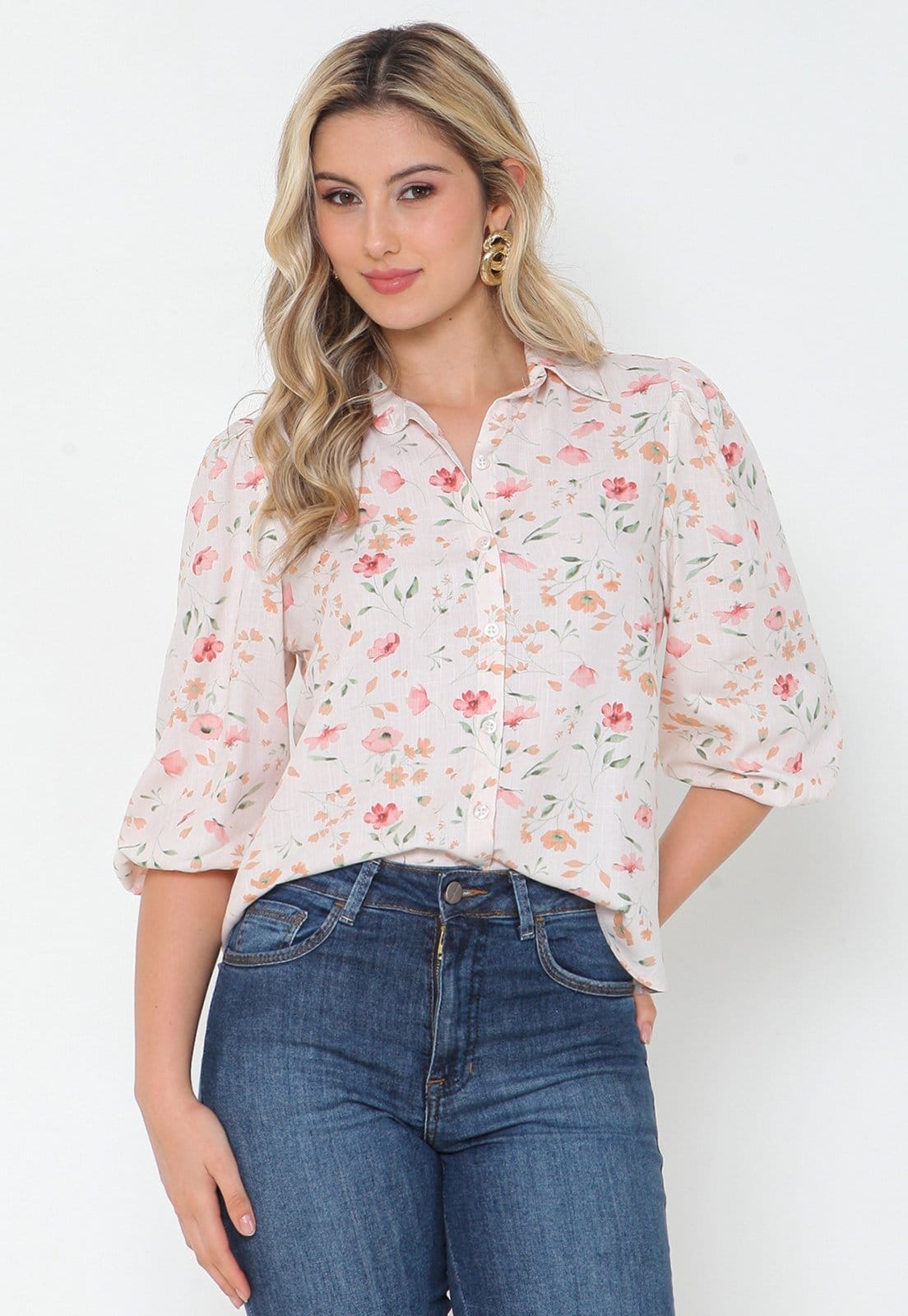 Camisa Intens Manga 3/4 Viscolinho