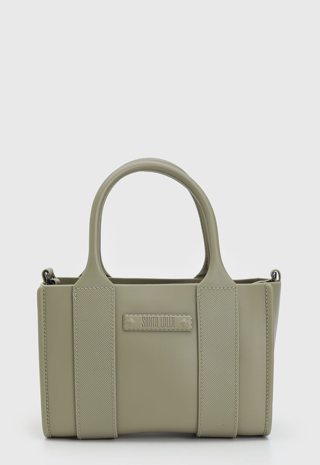 Vista principal Bolsa Média Feminina Santa Lolla Alça Transversal Oliva Santa Lolla verde