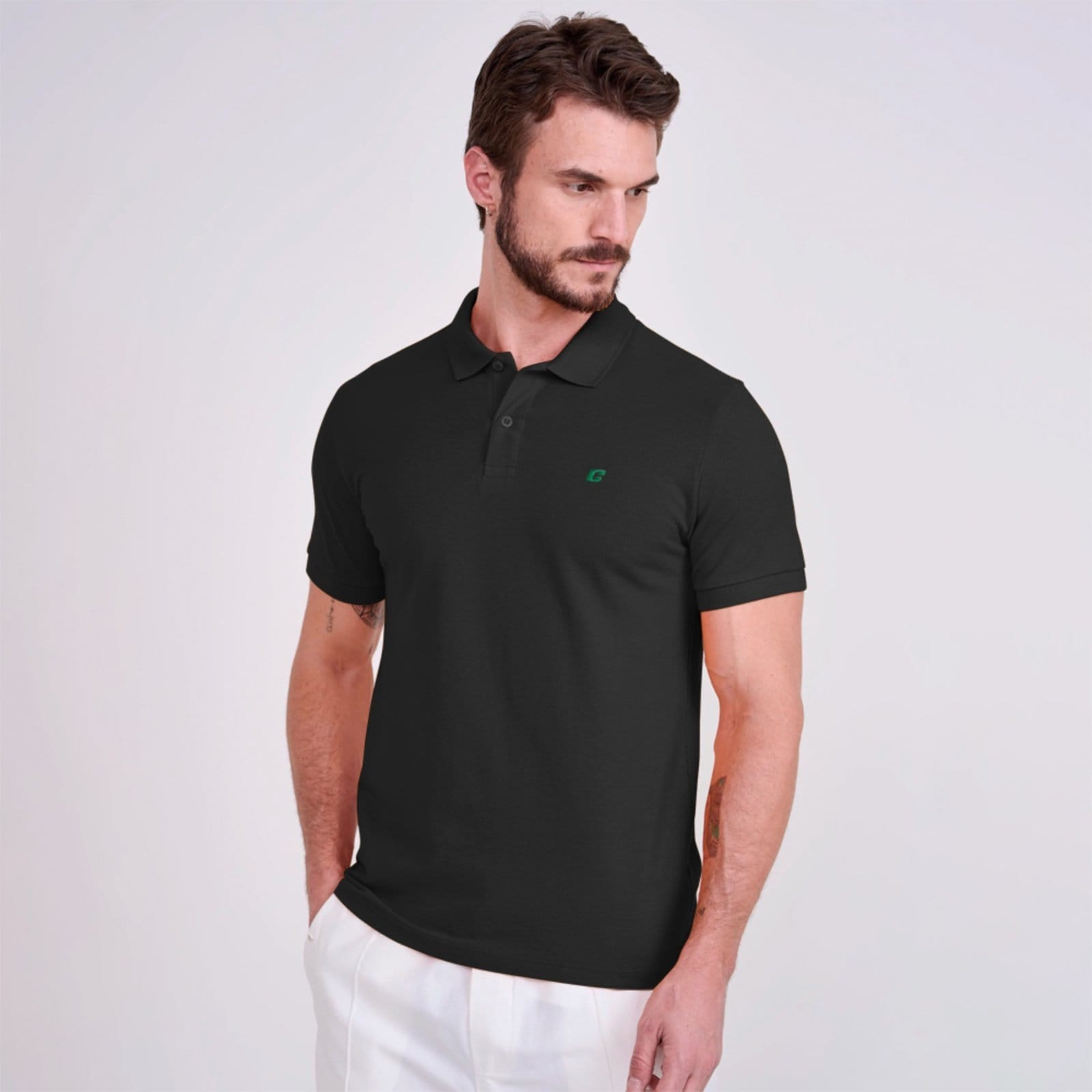 Vista principal Camisa Polo Colcci Logo Ve26 Masculino Colcci preto
