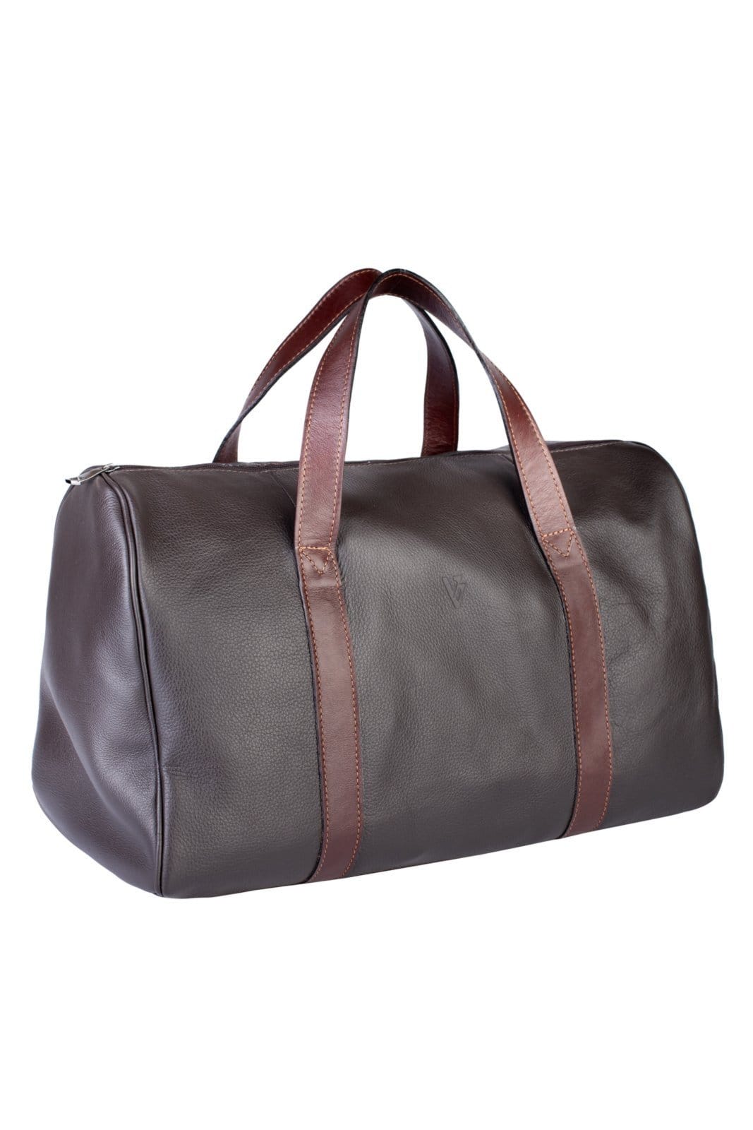 Vista 2 Mala Vira Vento De Bordo Em Couro Para Viagem Mateus Vira Vento café