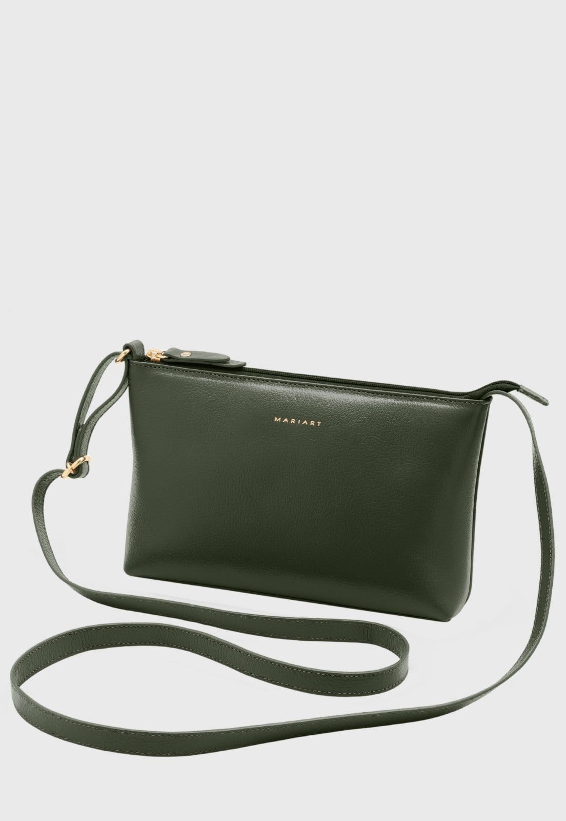 Bolsa Transversal Couro Mariart Salsa Army