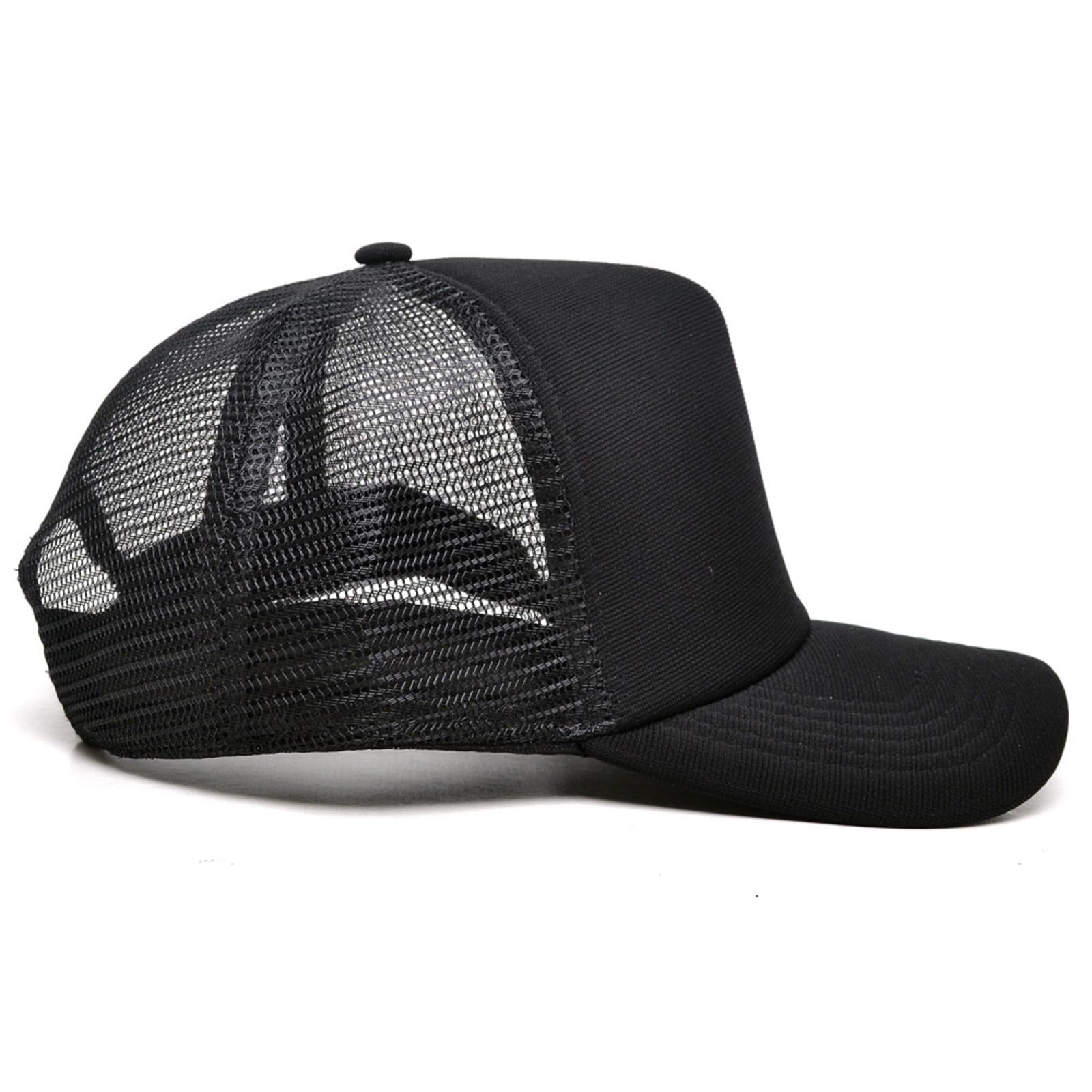 Vista 2 Boné Trucker Aba Curva Telinha Liso Bia Ramos preto